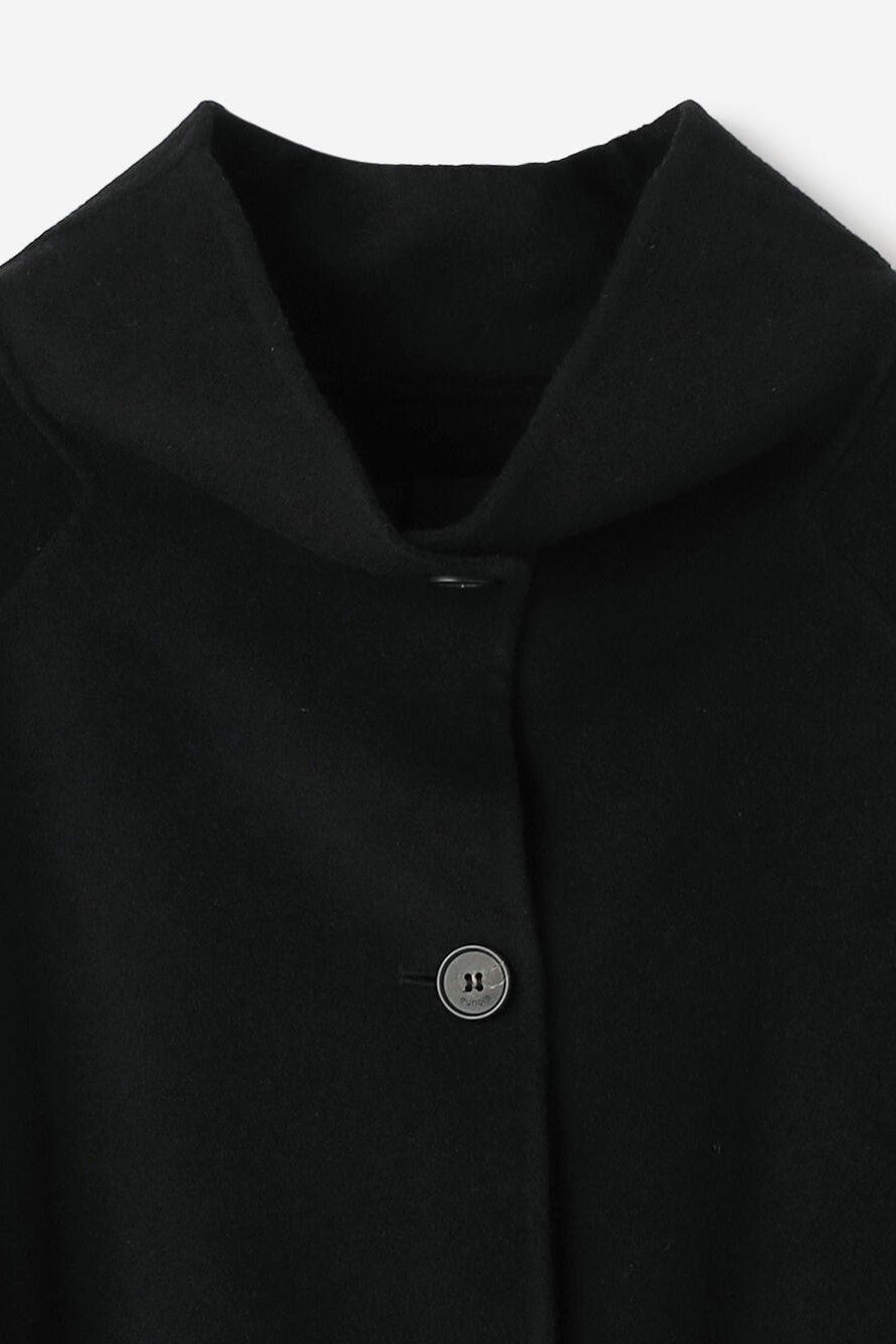 high neck handmade long coat