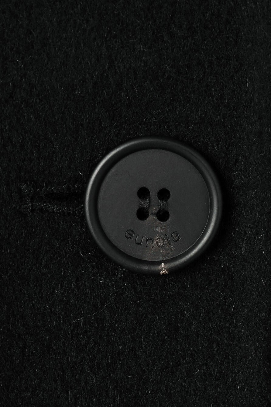 high neck handmade long coat