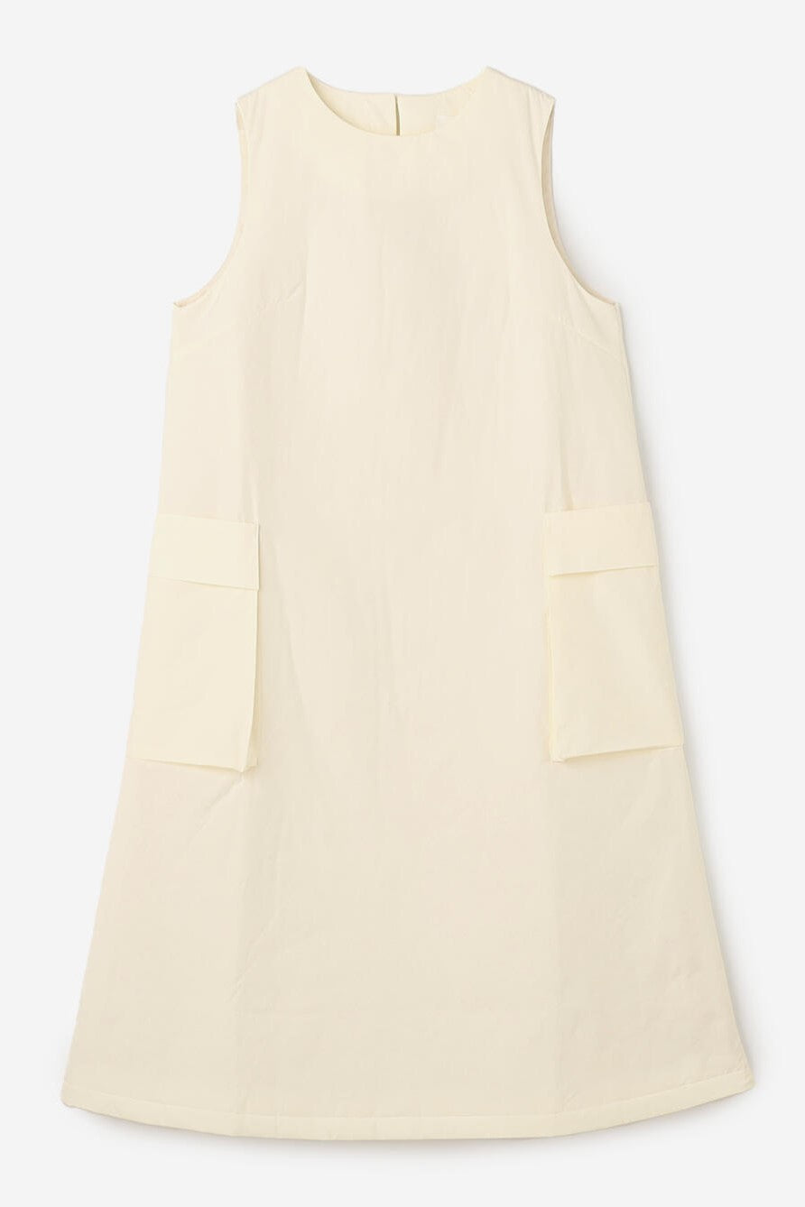 side pocket padding dress