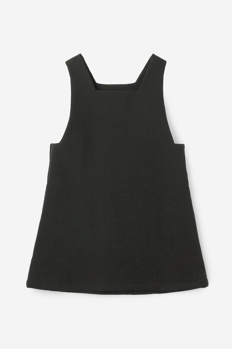 quilted side button dress