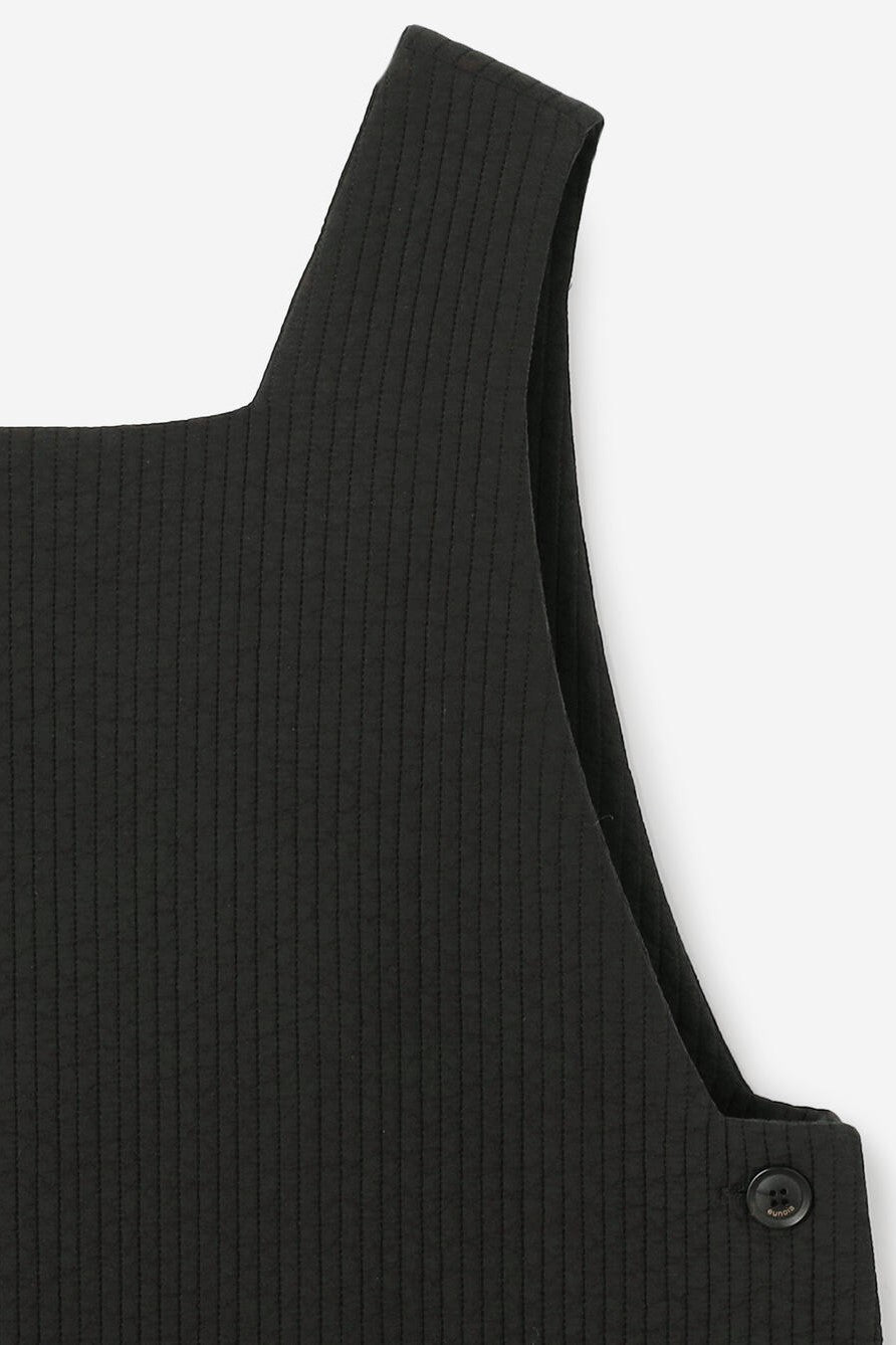 quilted side button dress