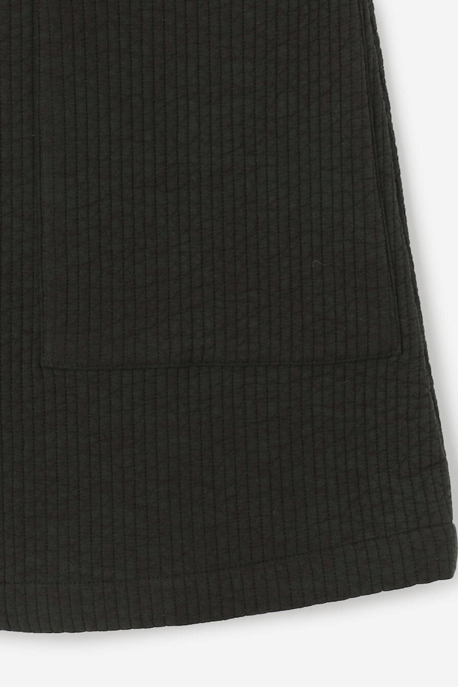 quilted side button dress