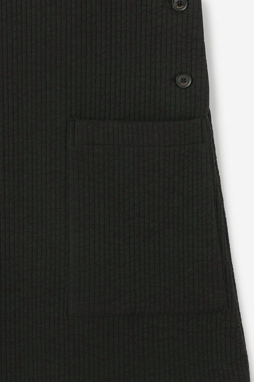 quilted side button dress