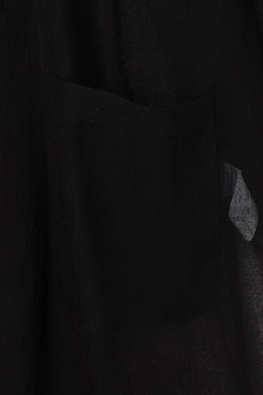 frill hooded organza coat