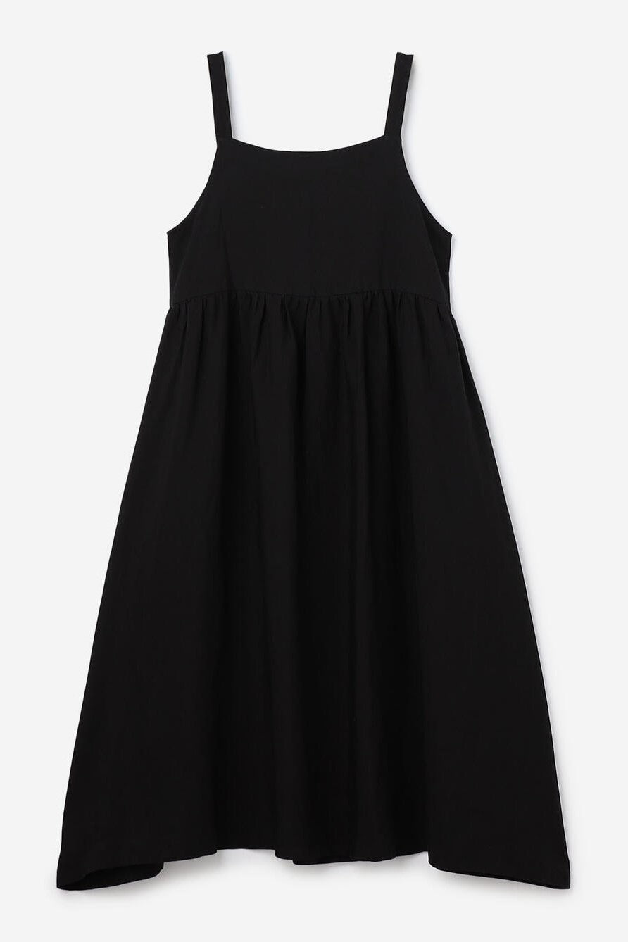 string button pintuck dress
