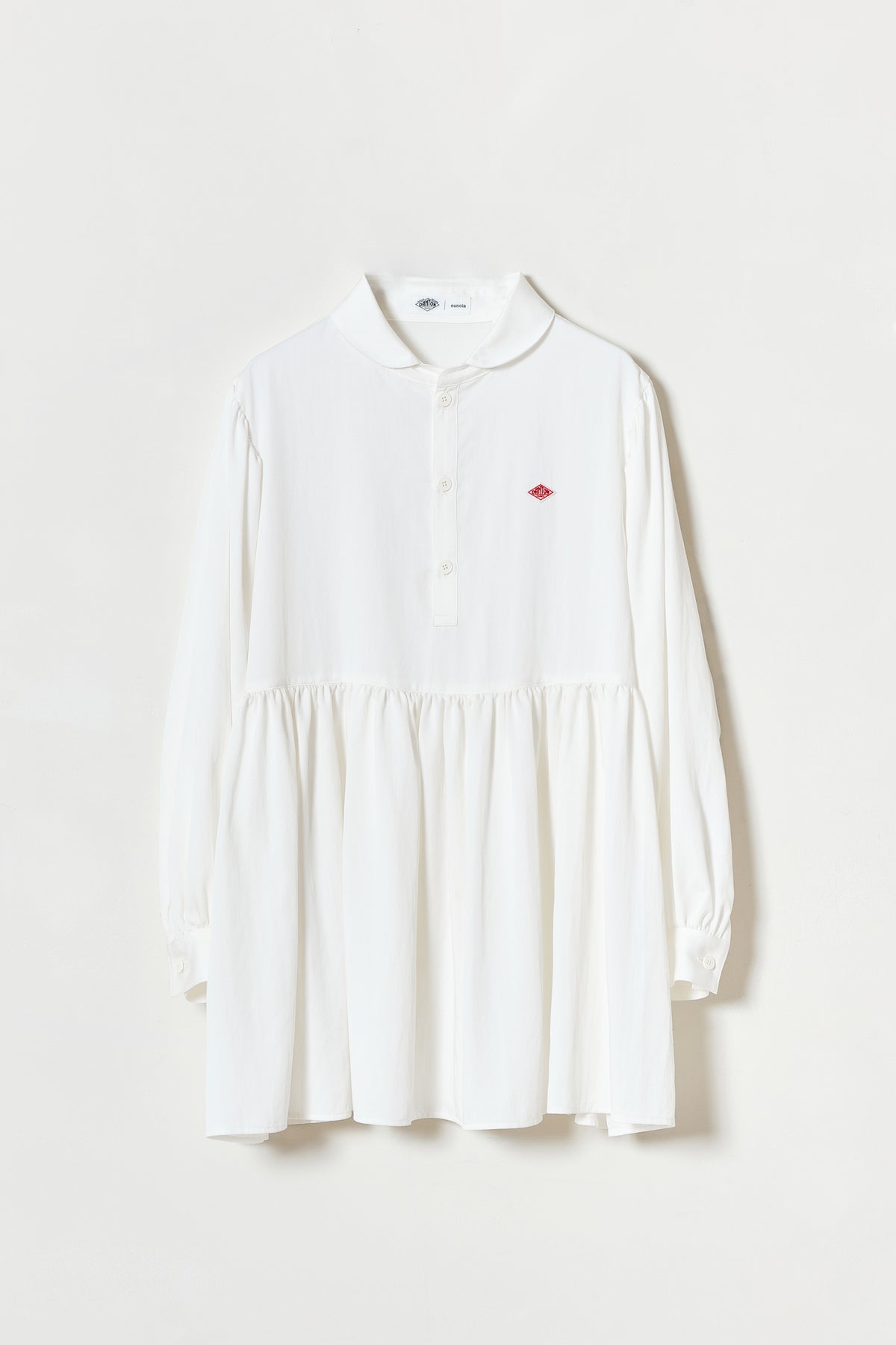 layer collar puff blouse