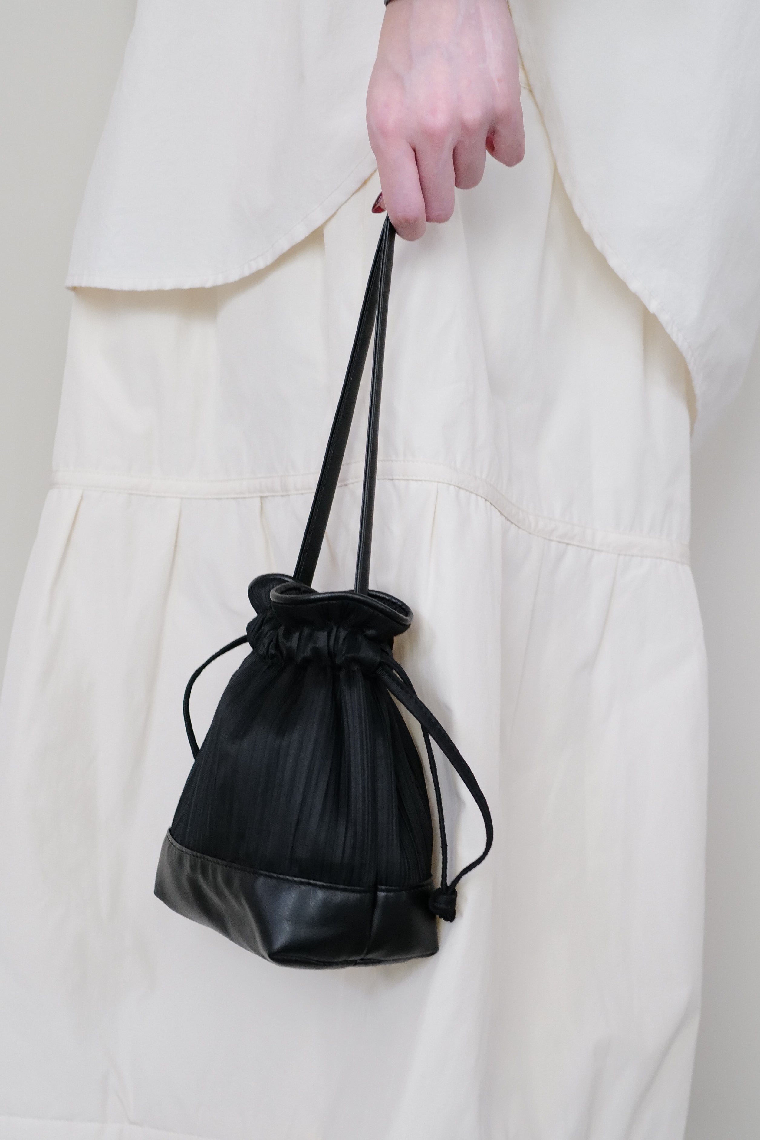 mini pleats bucket bag