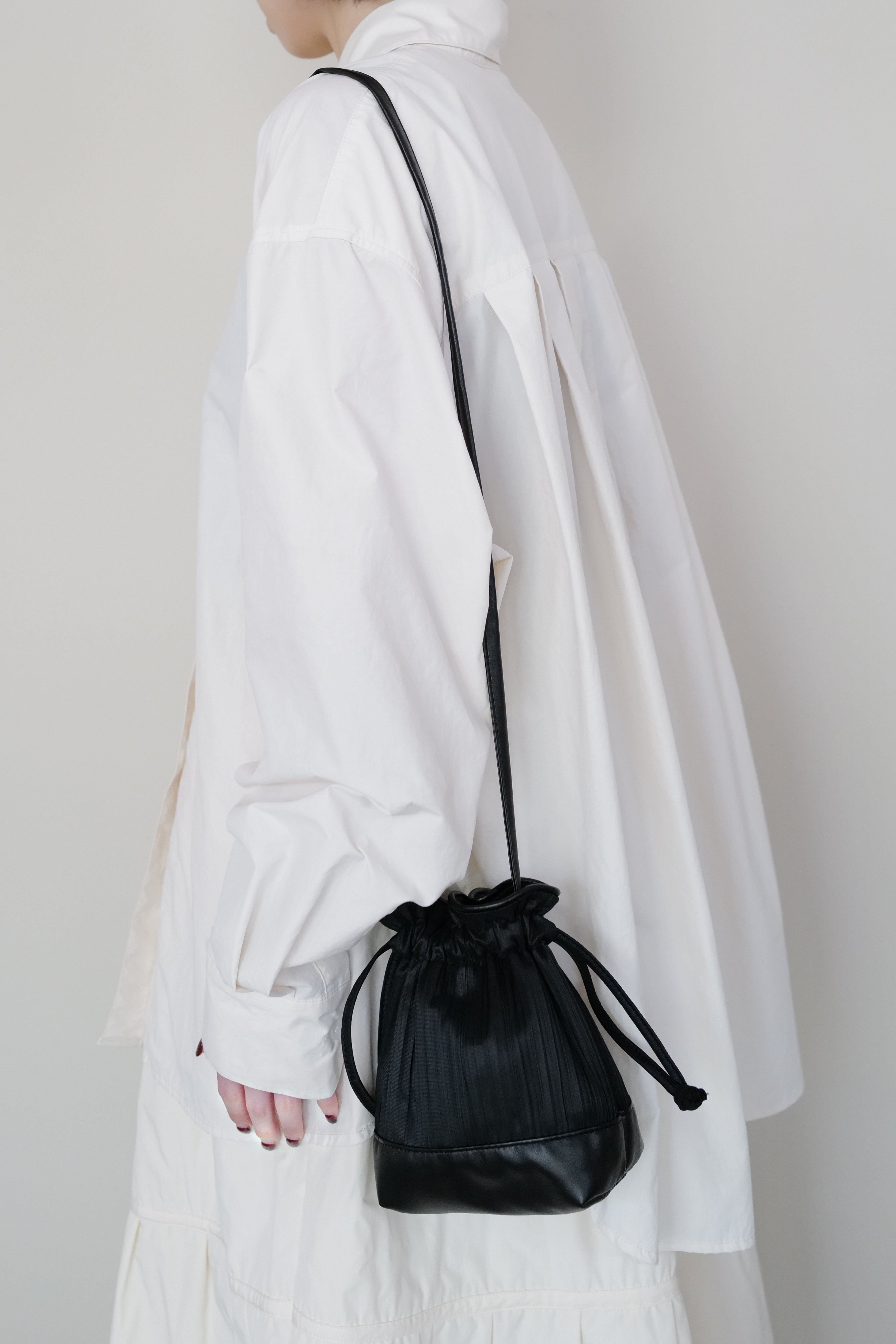 mini pleats bucket bag