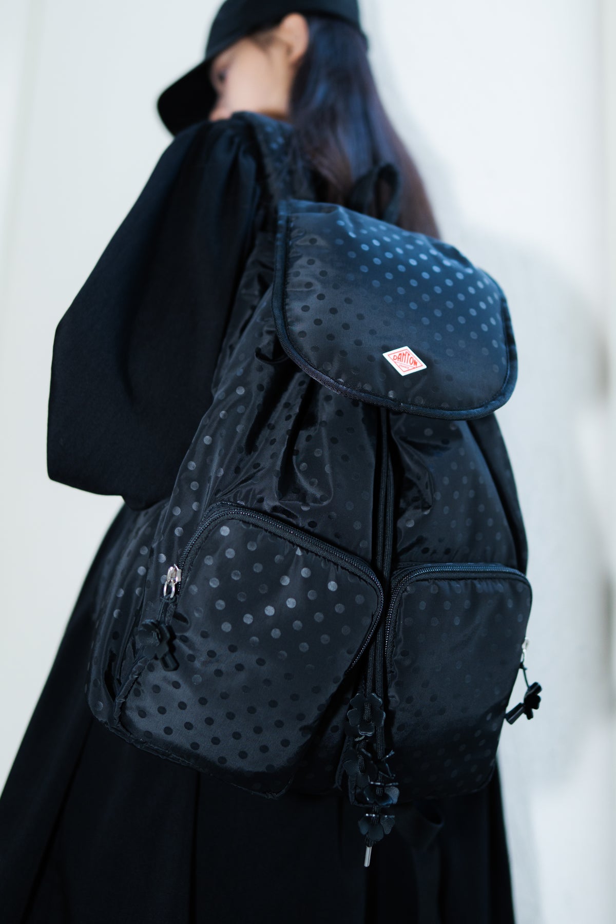 dot flower padding backpack