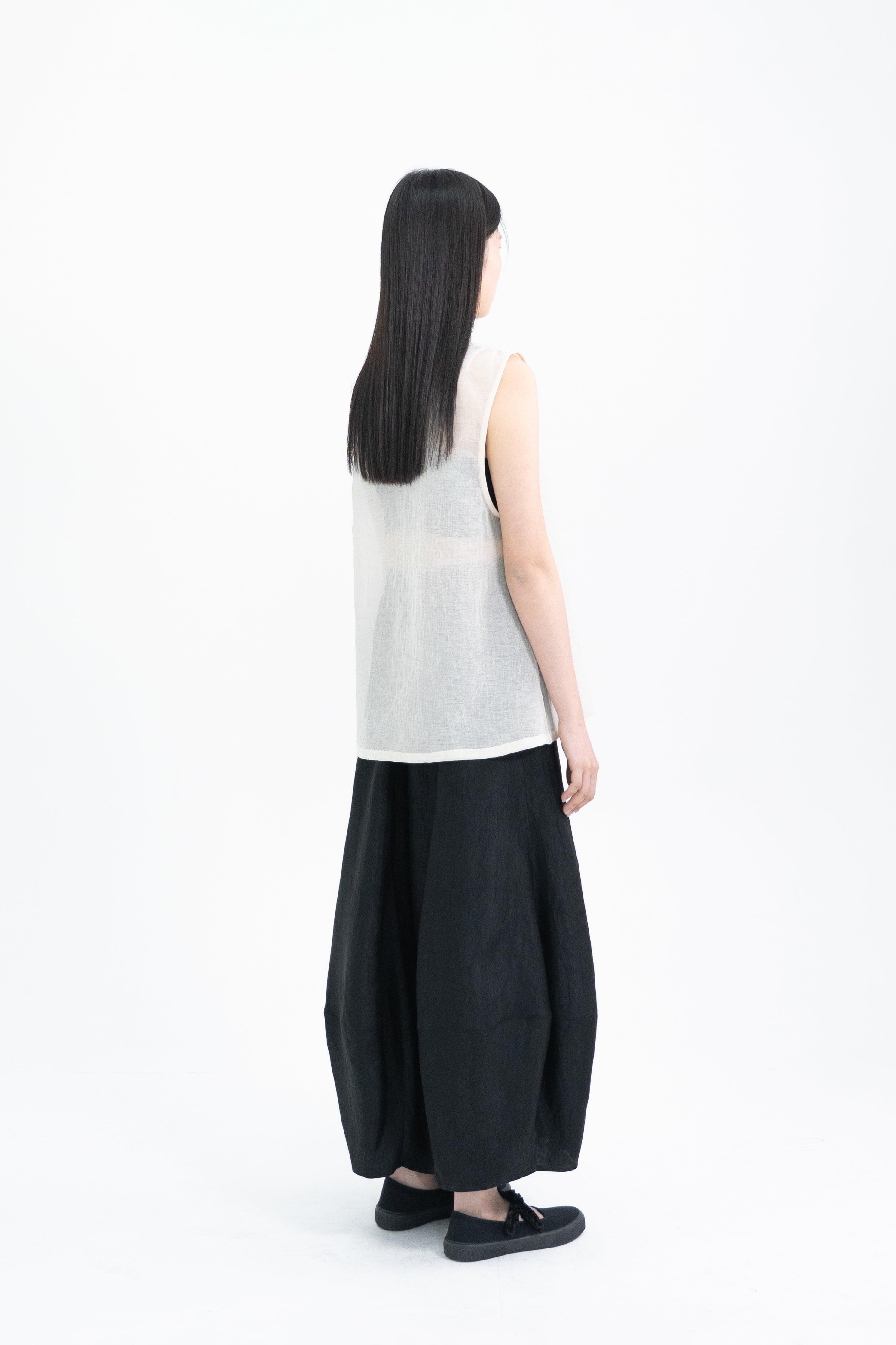 acetate leaf long skirt
