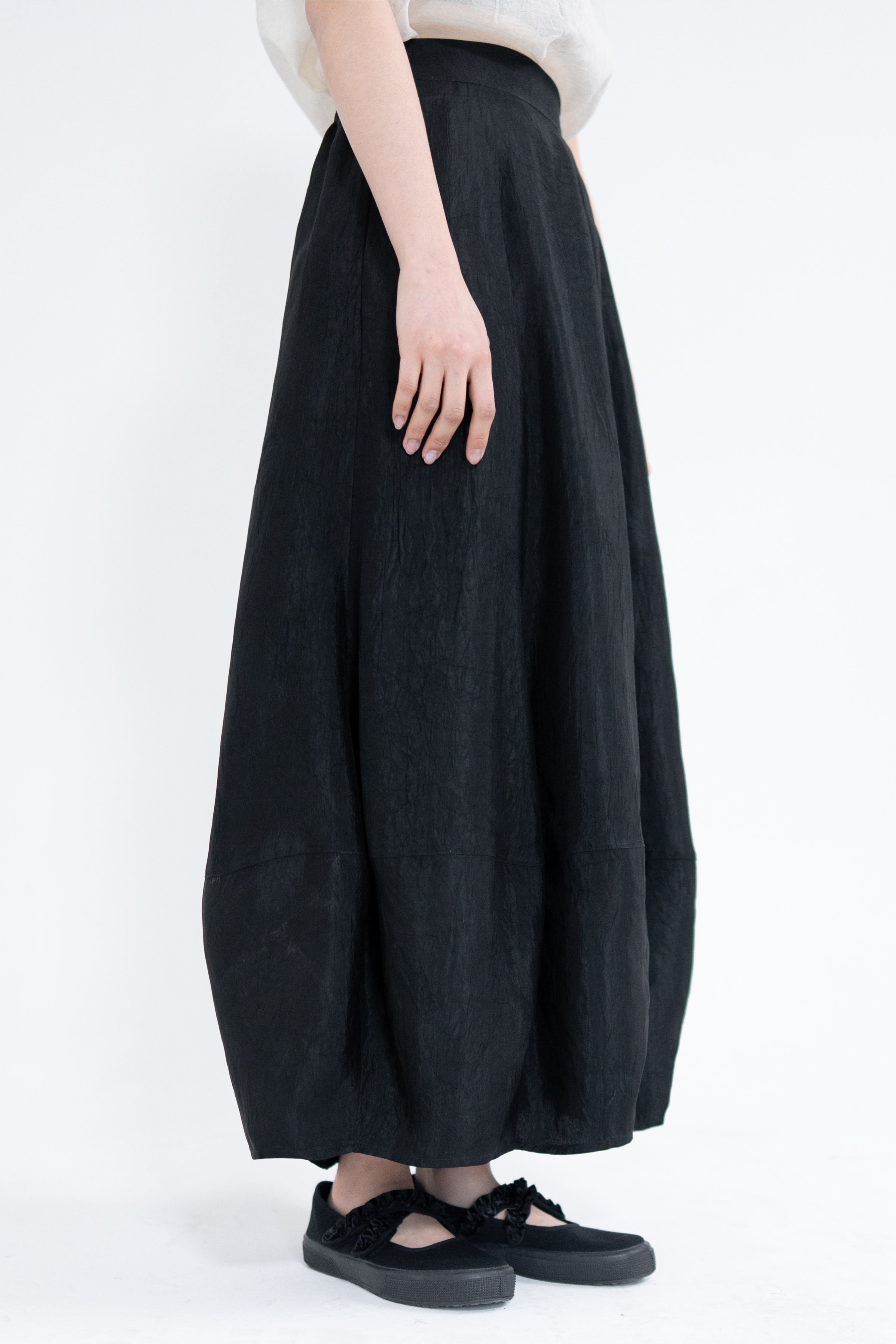 acetate leaf long skirt
