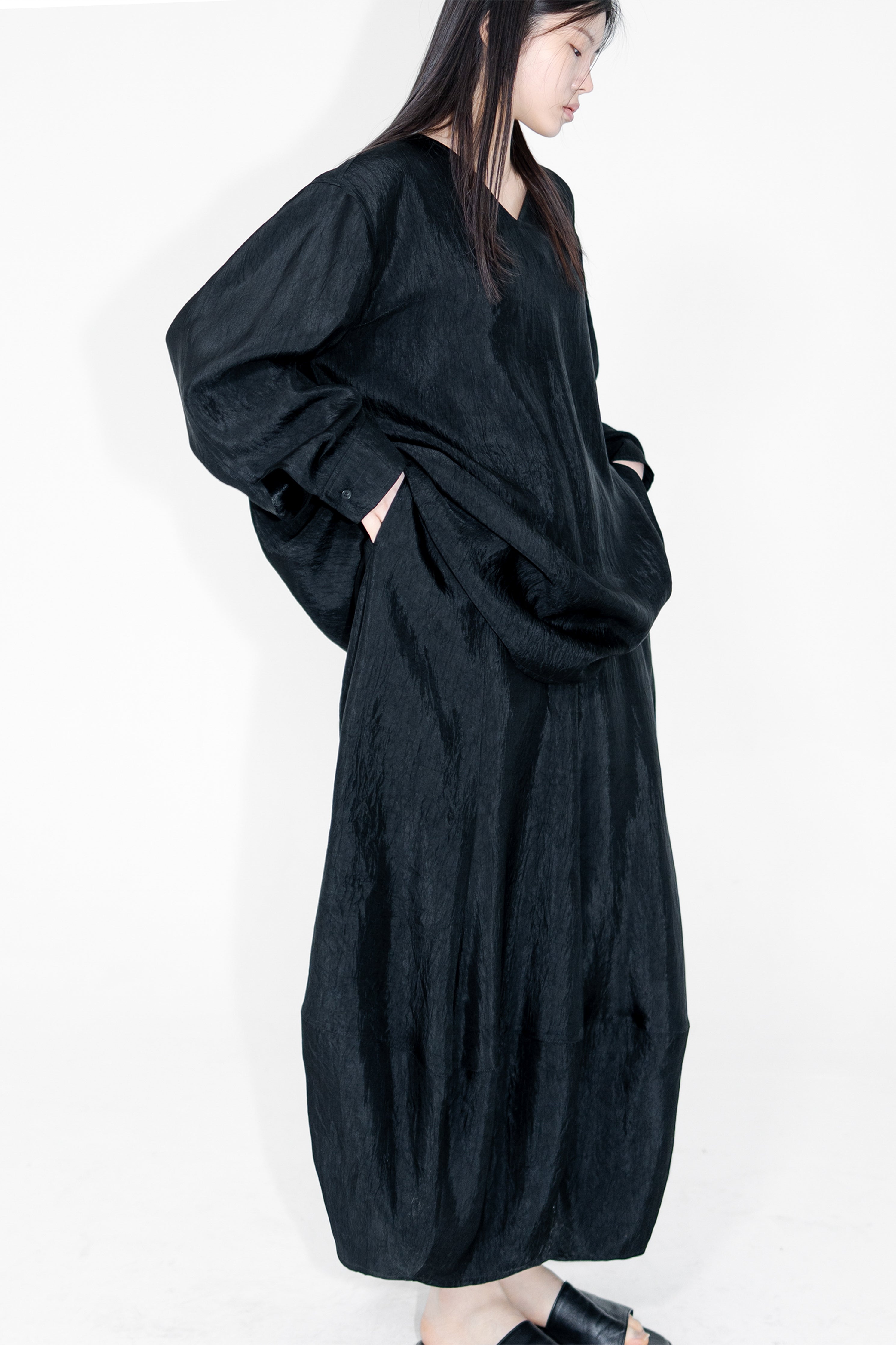 acetate leaf long skirt