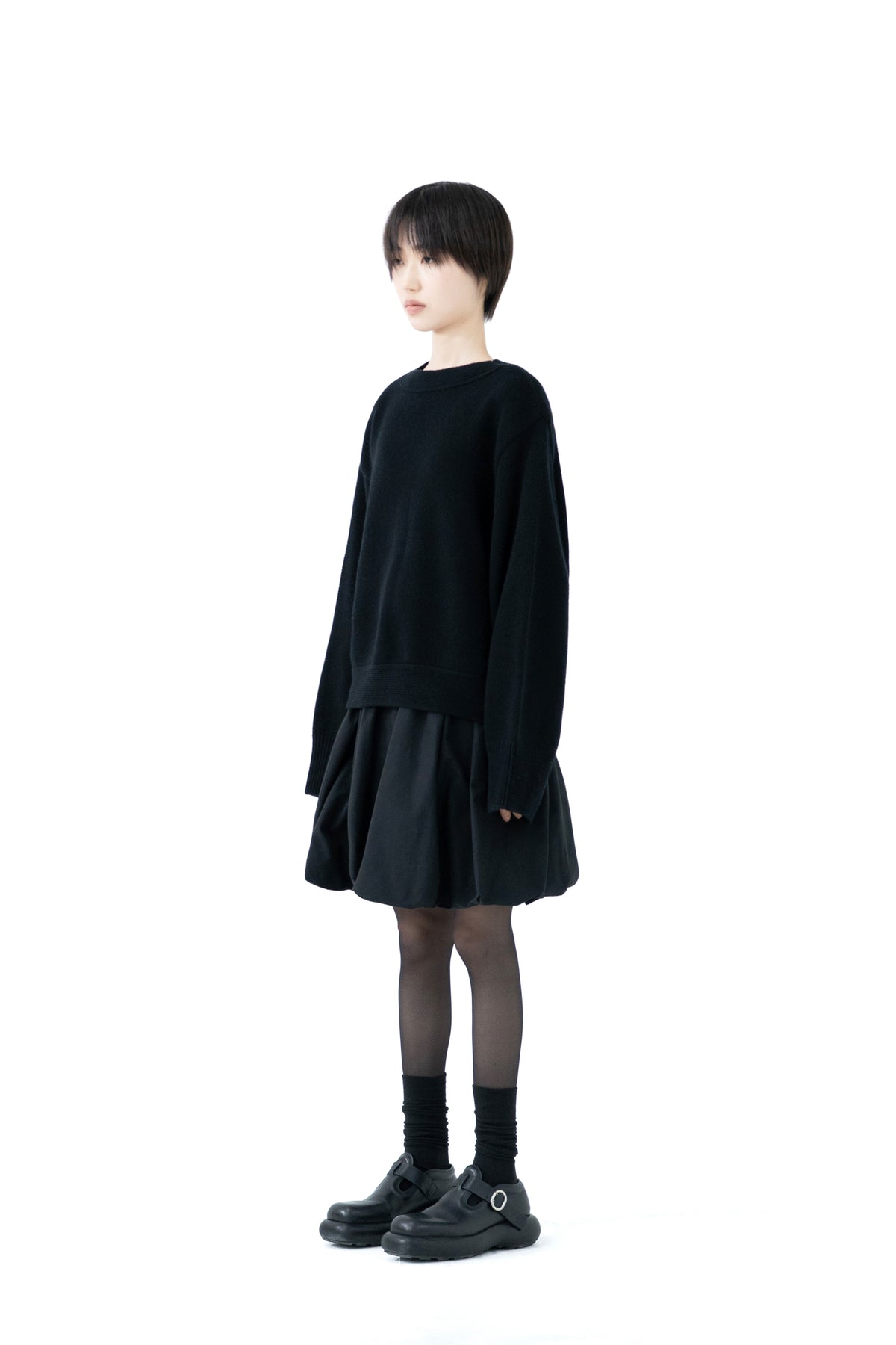 boat neck wool knit