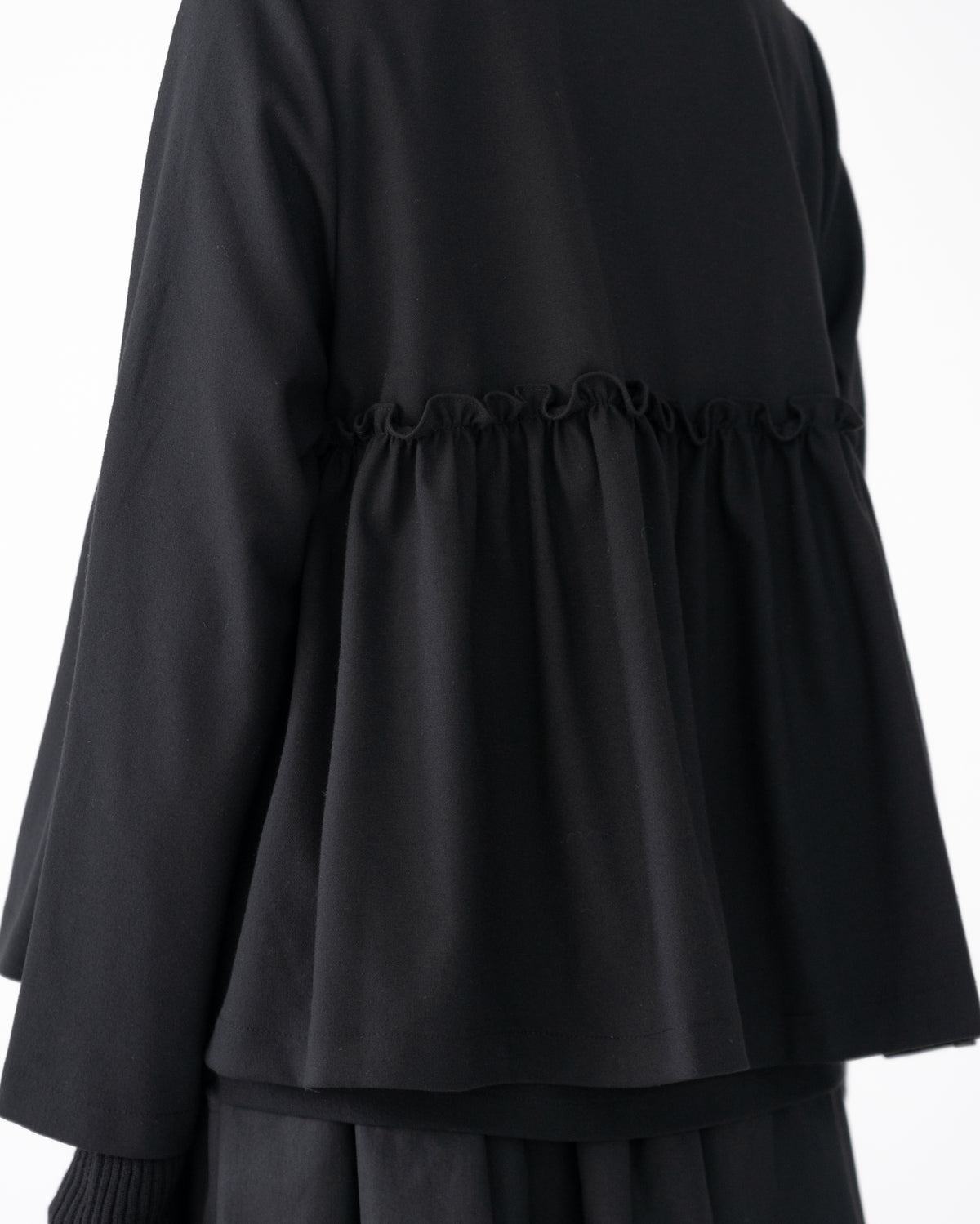 button layer frill jacket