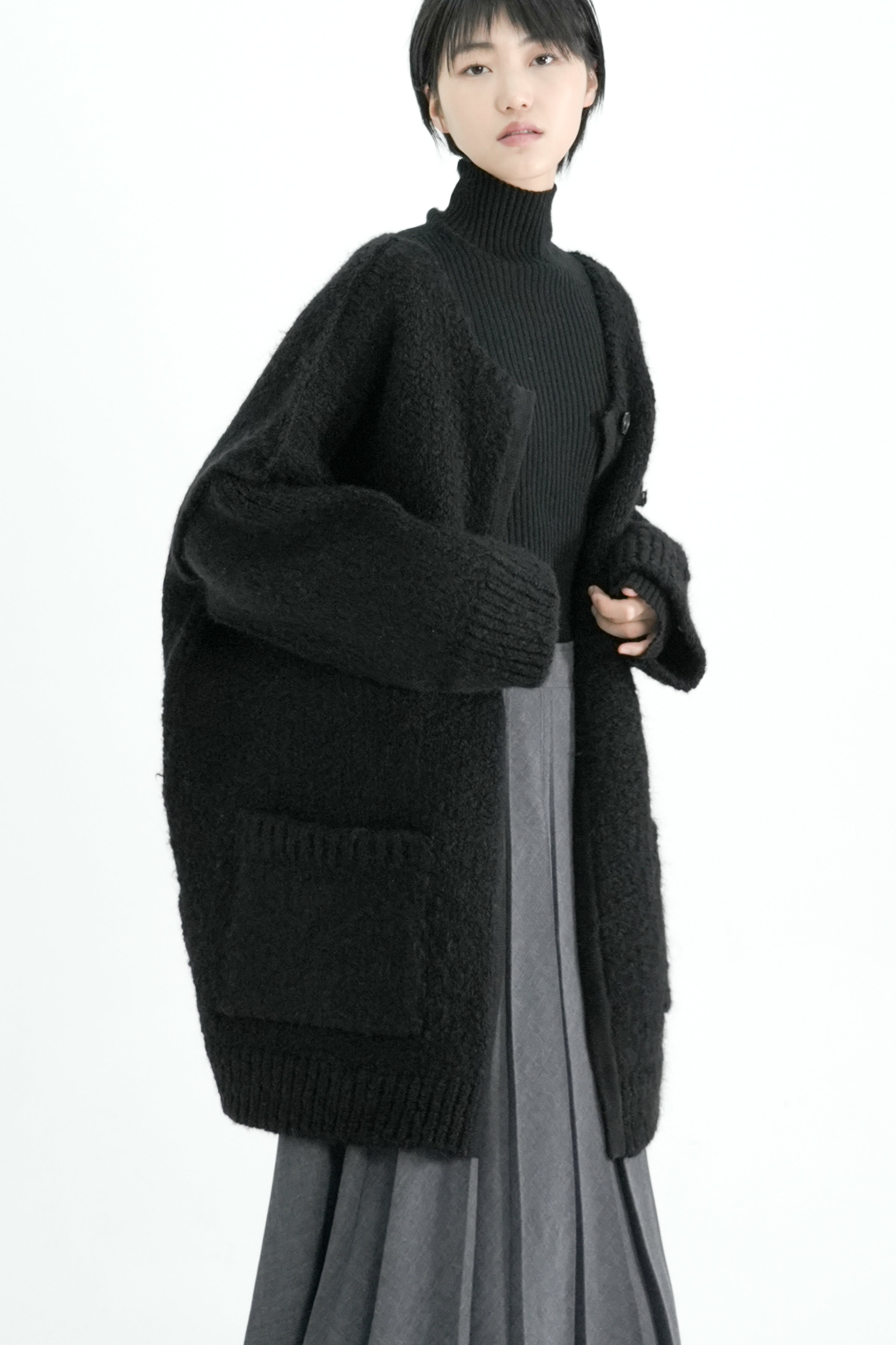 button mono cardigan