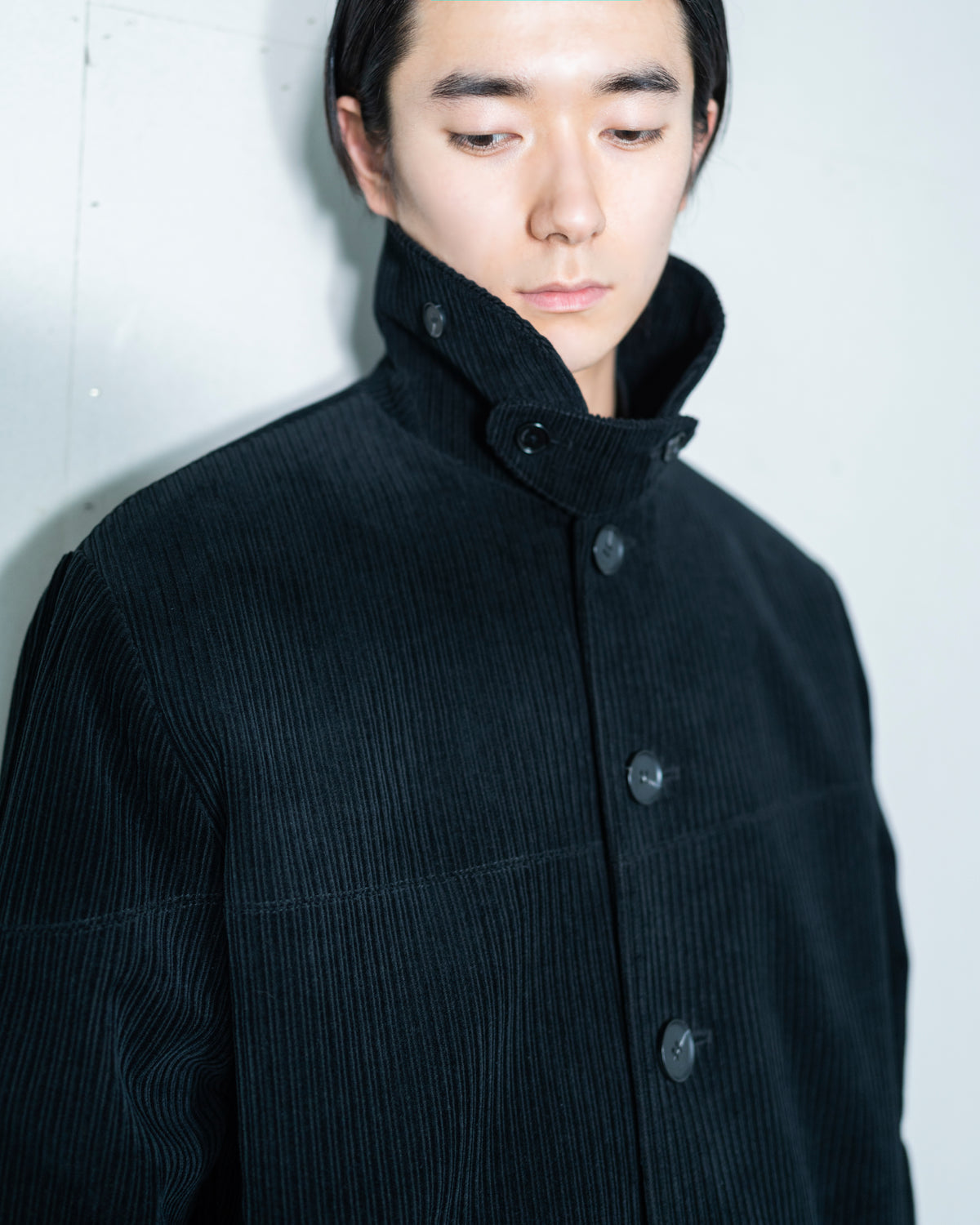 clam collar corduroy jacket