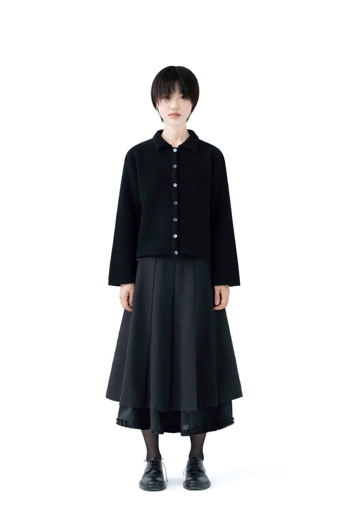 classic collar knit cardigan