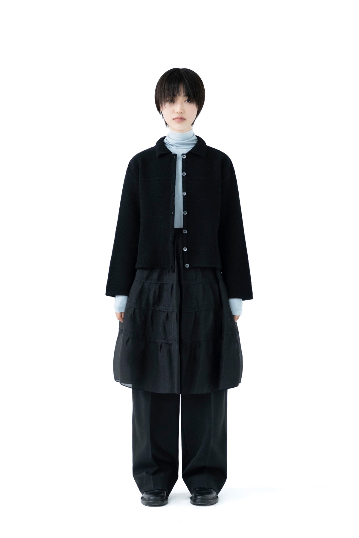 classic collar knit cardigan