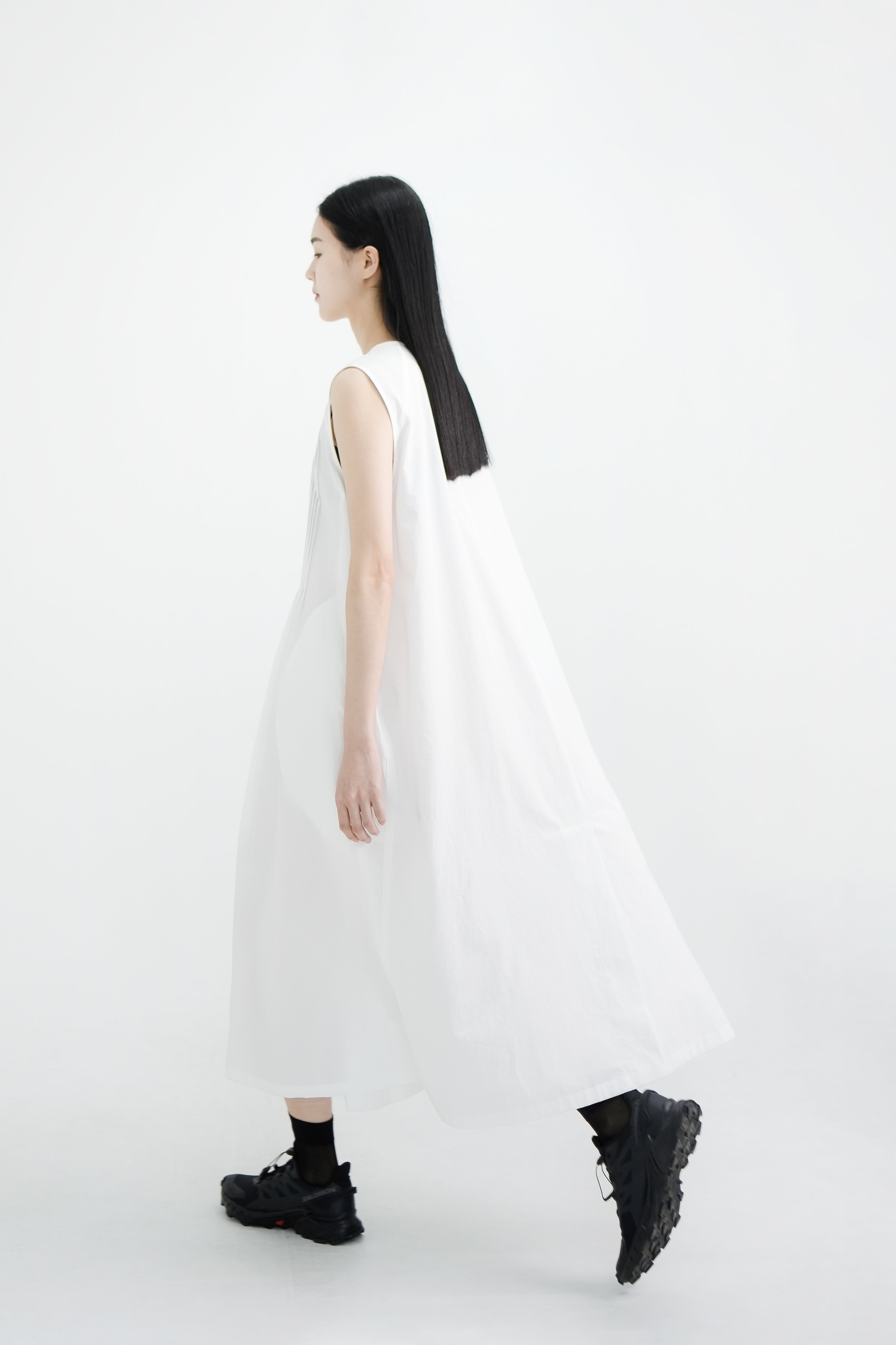 cotton pintuck dress