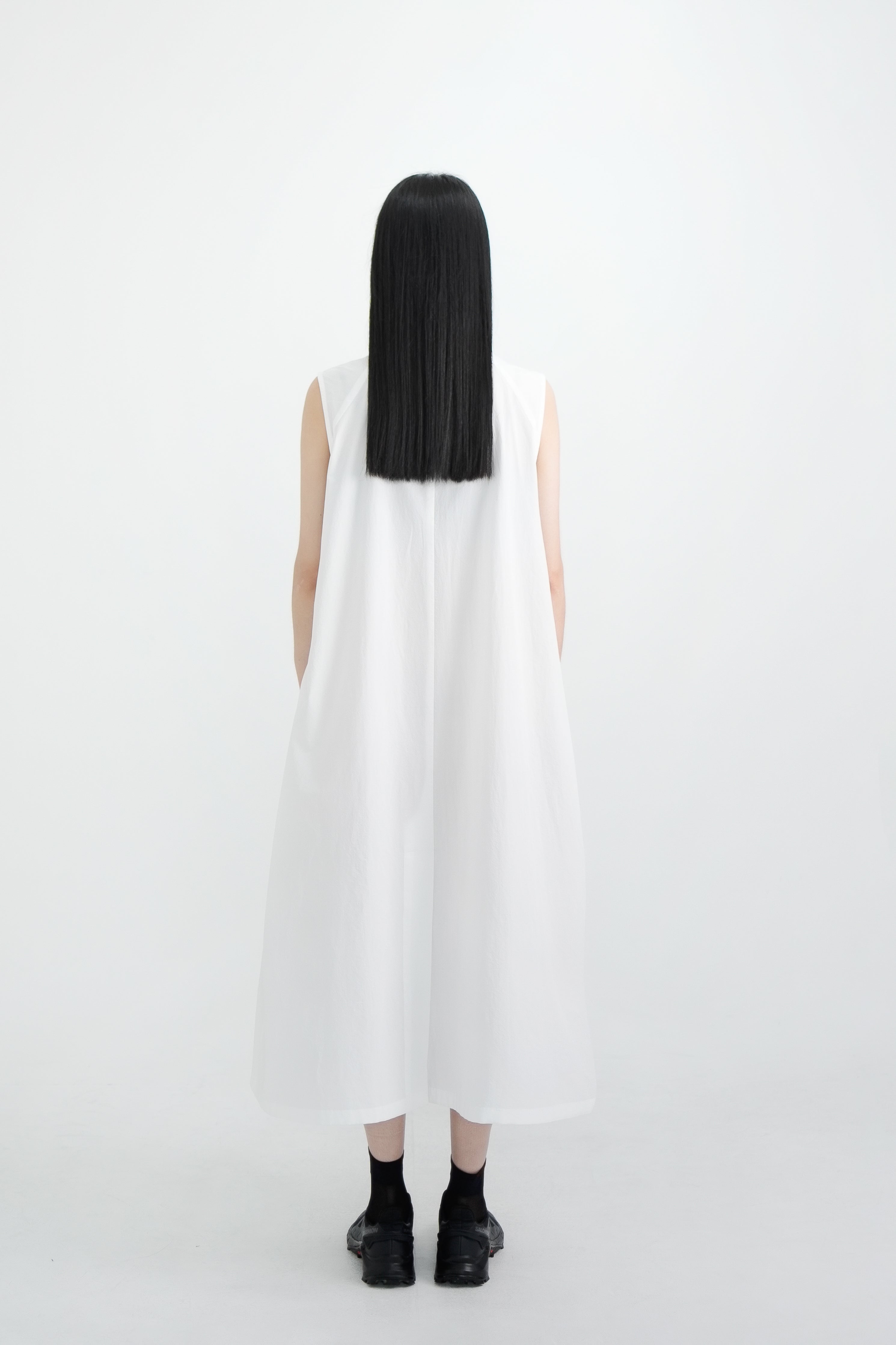 cotton pintuck dress