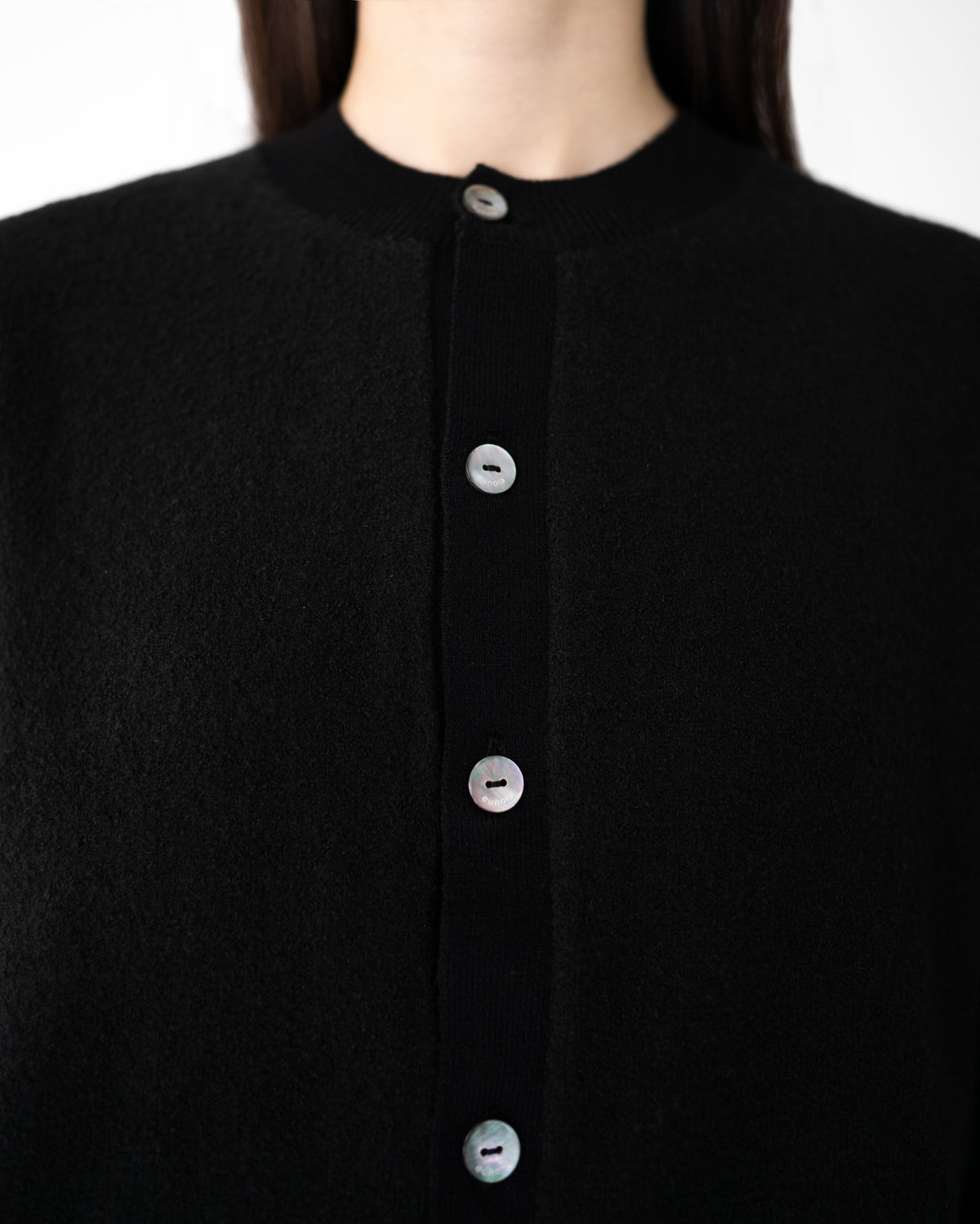 crew neck knit cardigan
