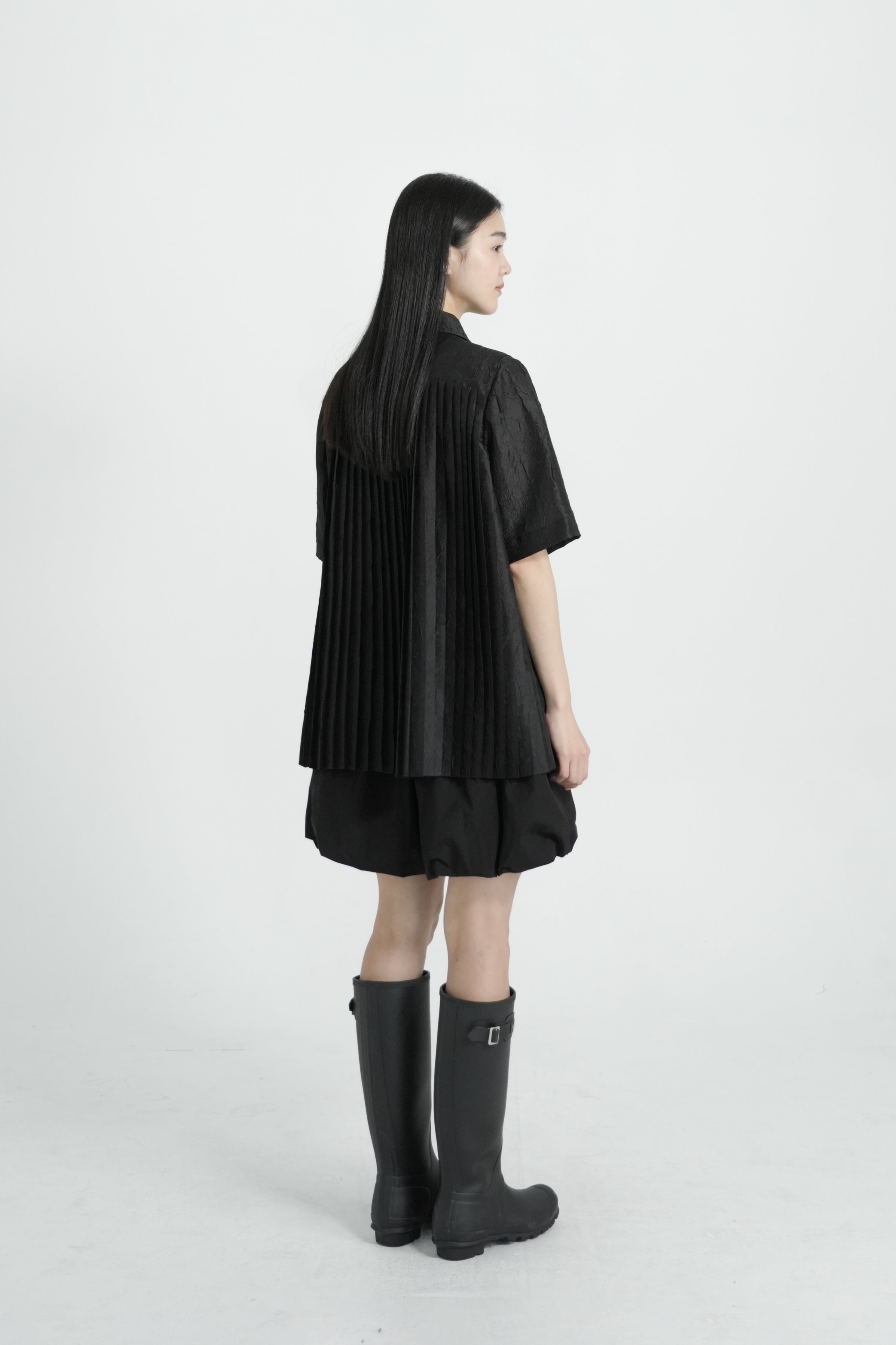 crinkle pleats shirt