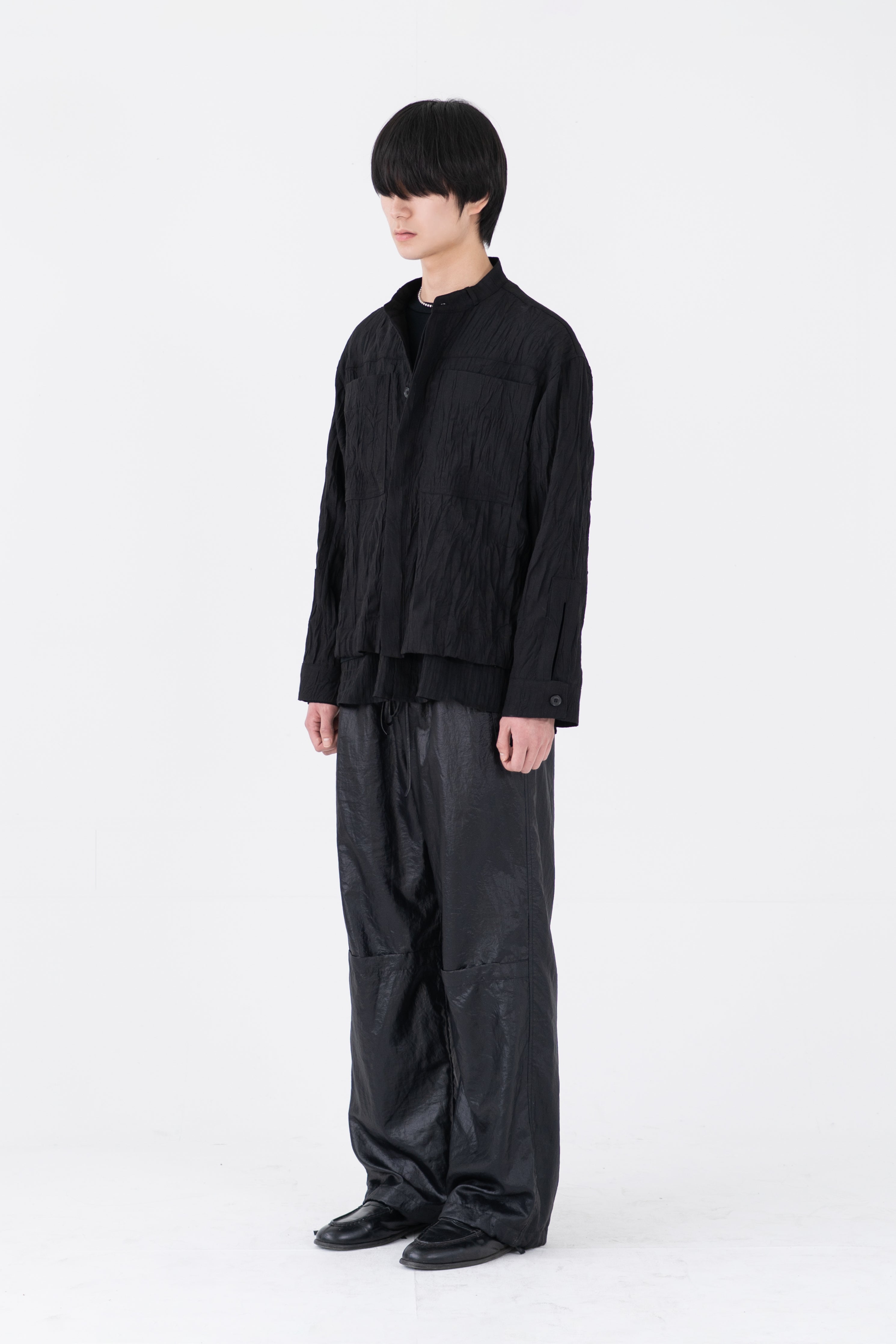 crinkle utility pocket jacket