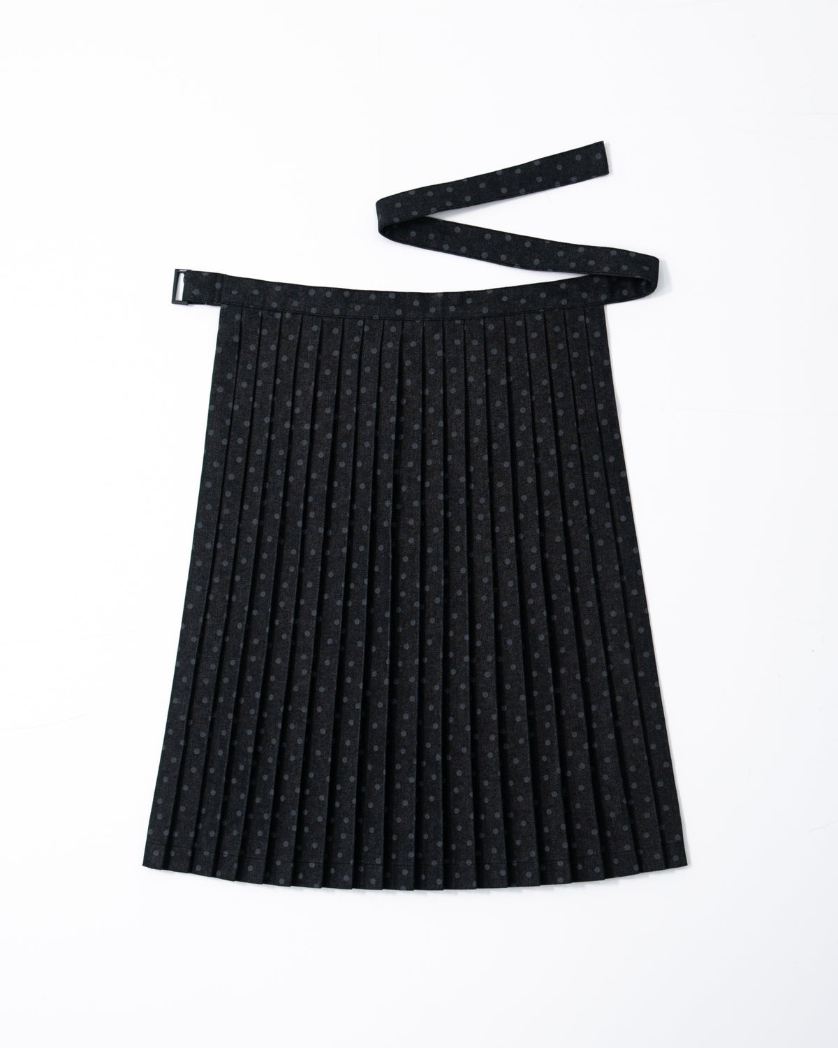 denim dot pleats wrap