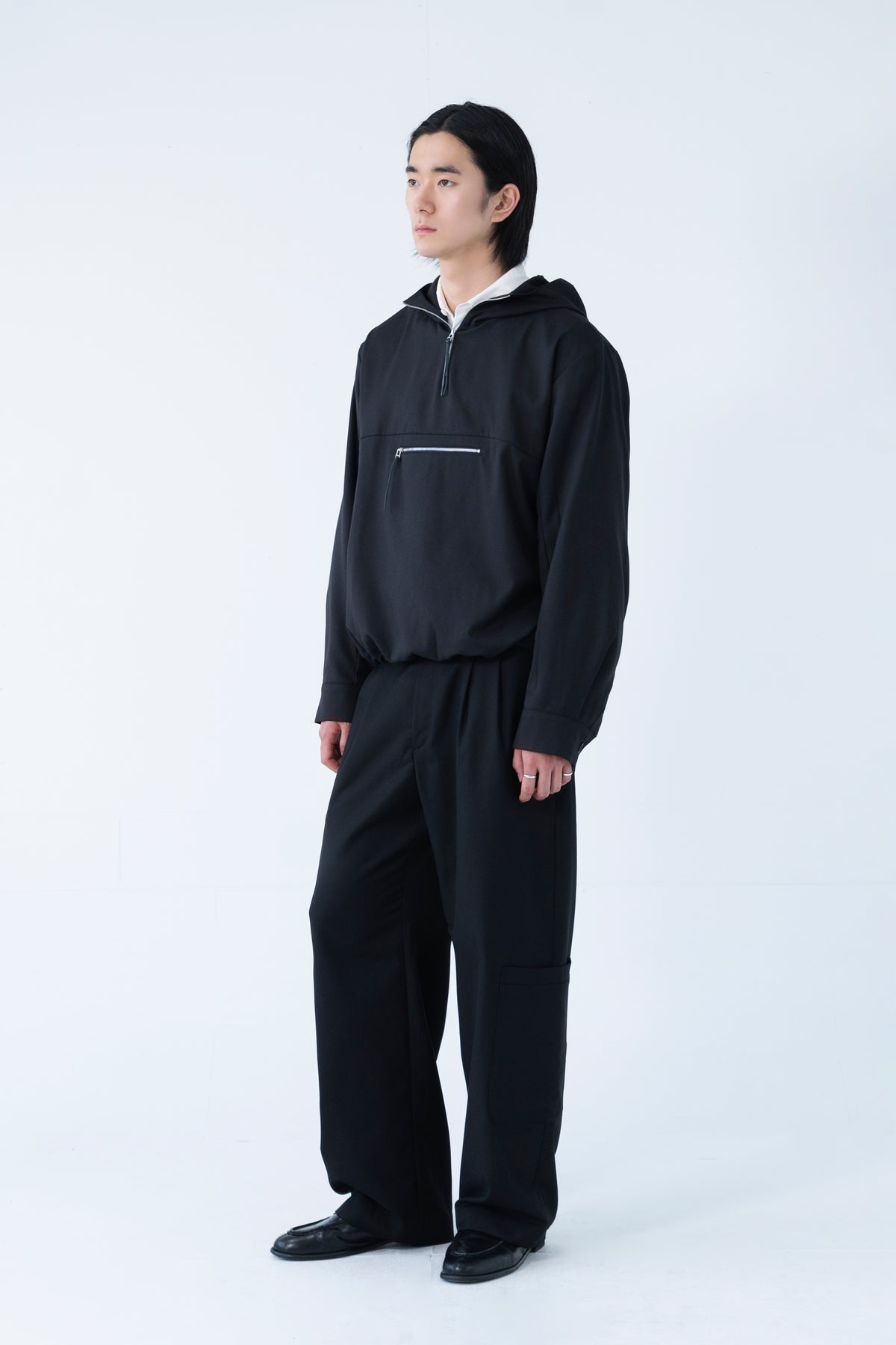 drape anorak shirt