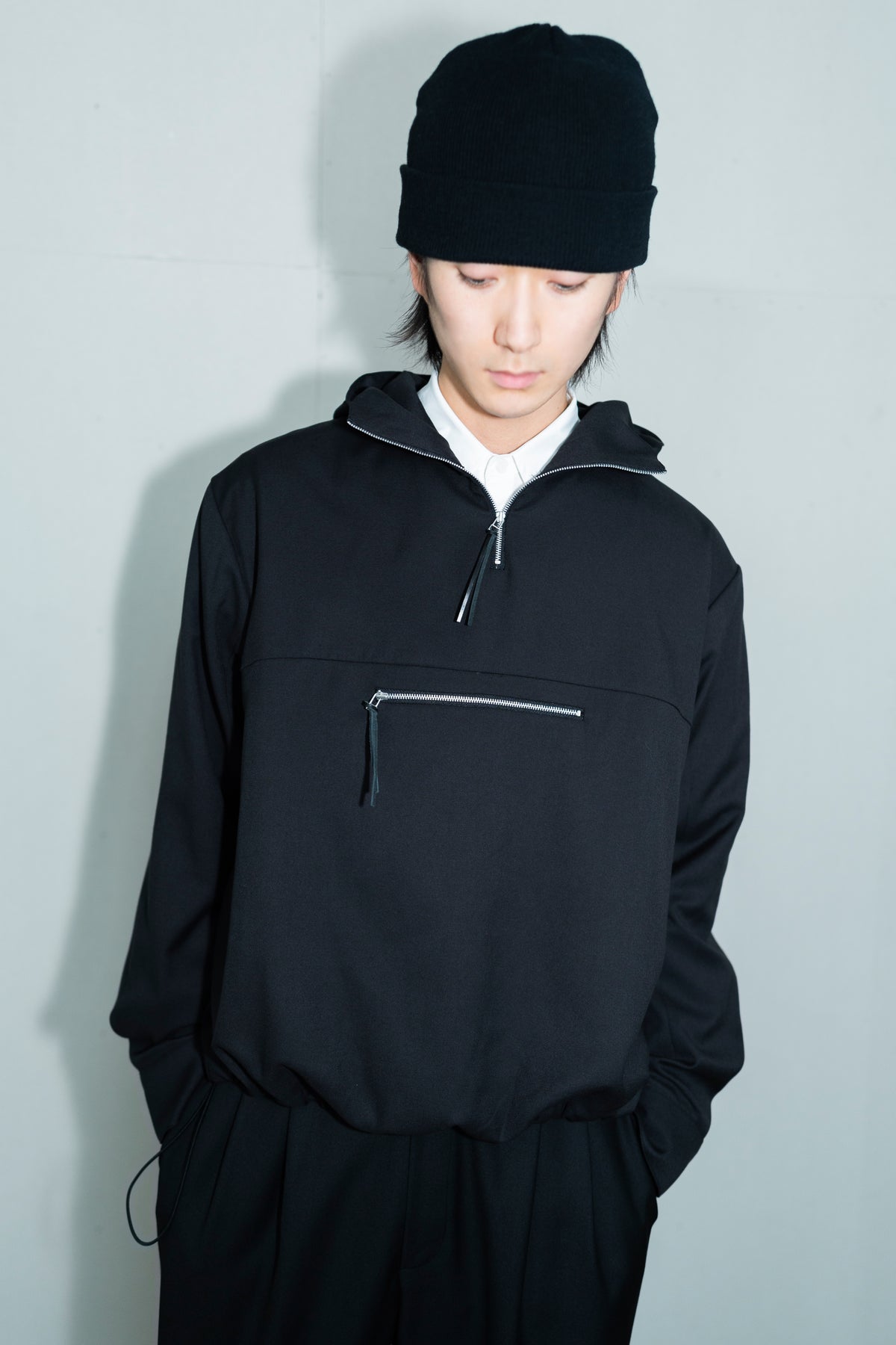 drape anorak shirt