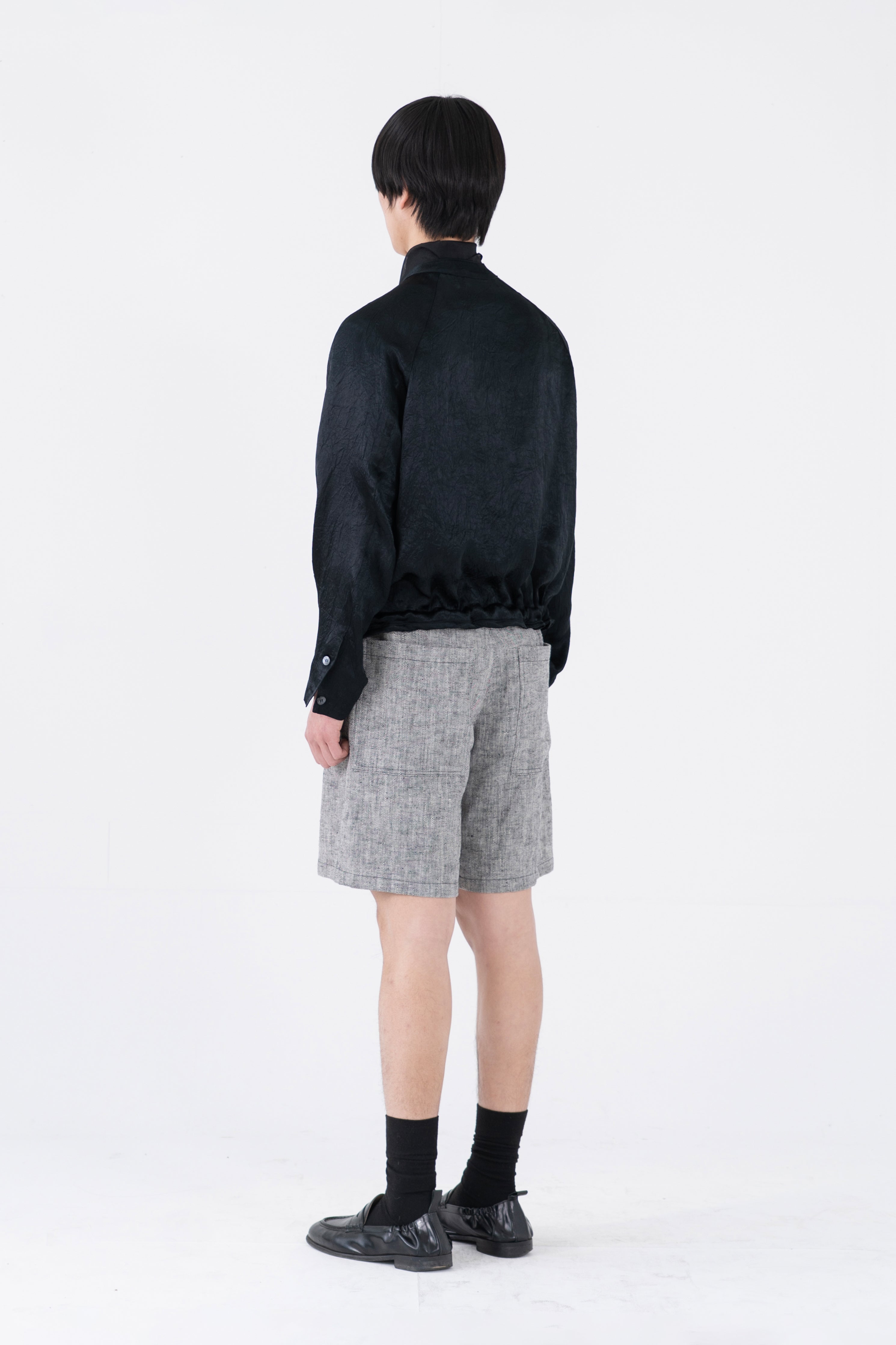 flat herrinbone short pants