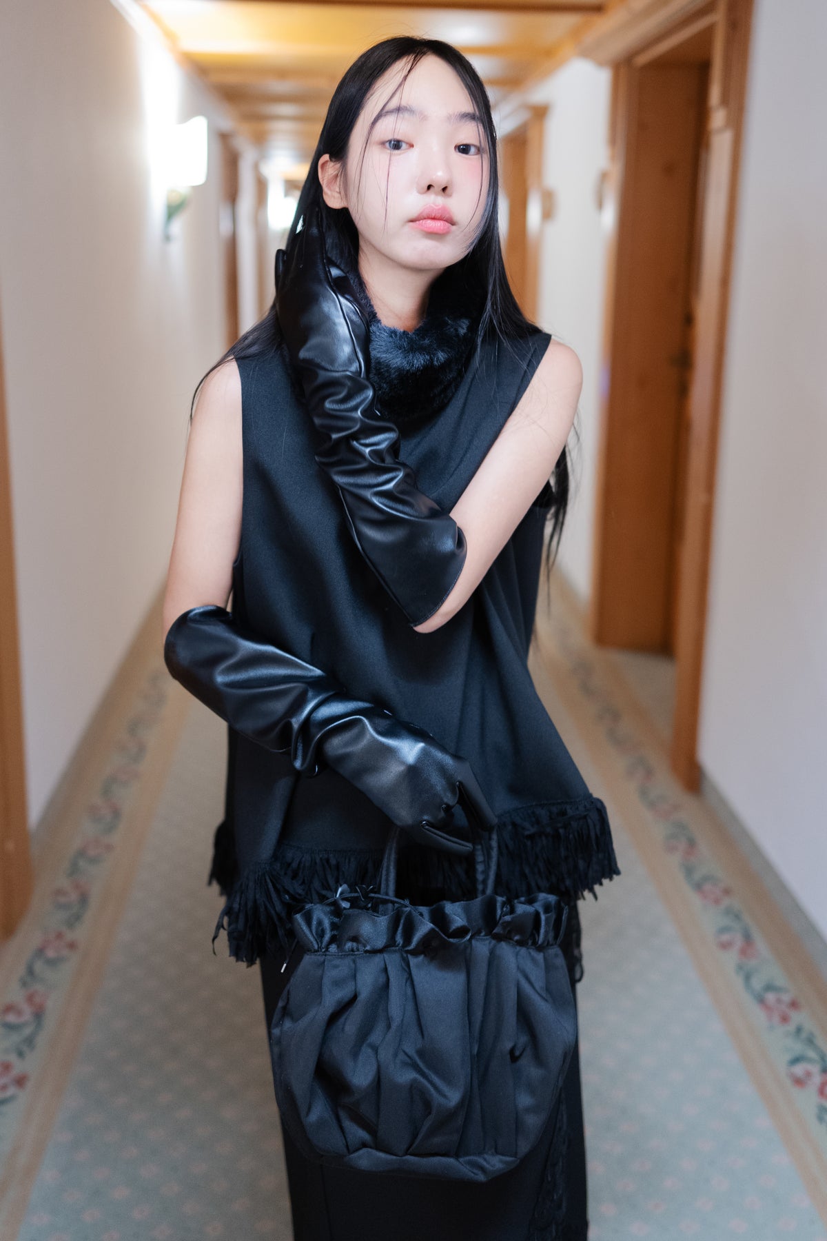 fringe middle vest