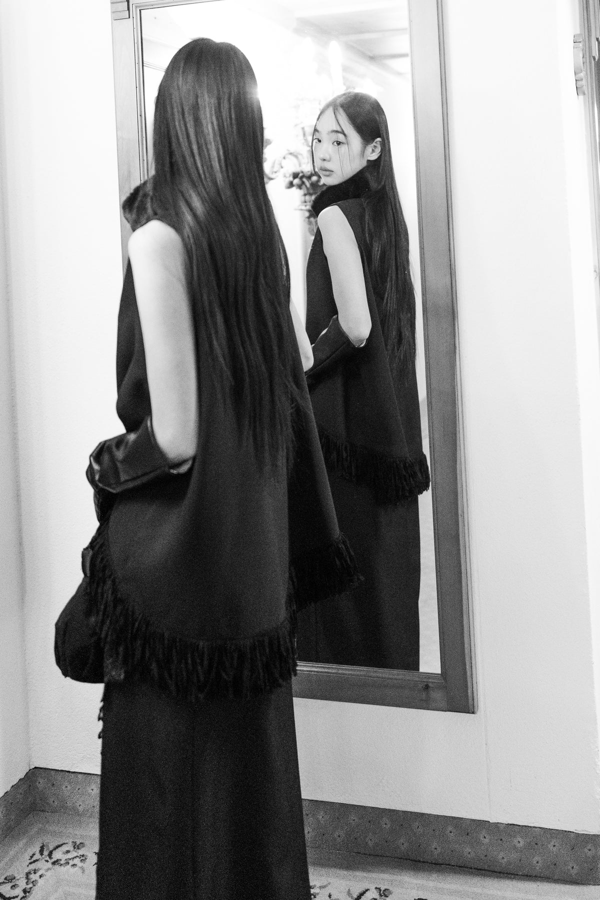 fringe middle vest