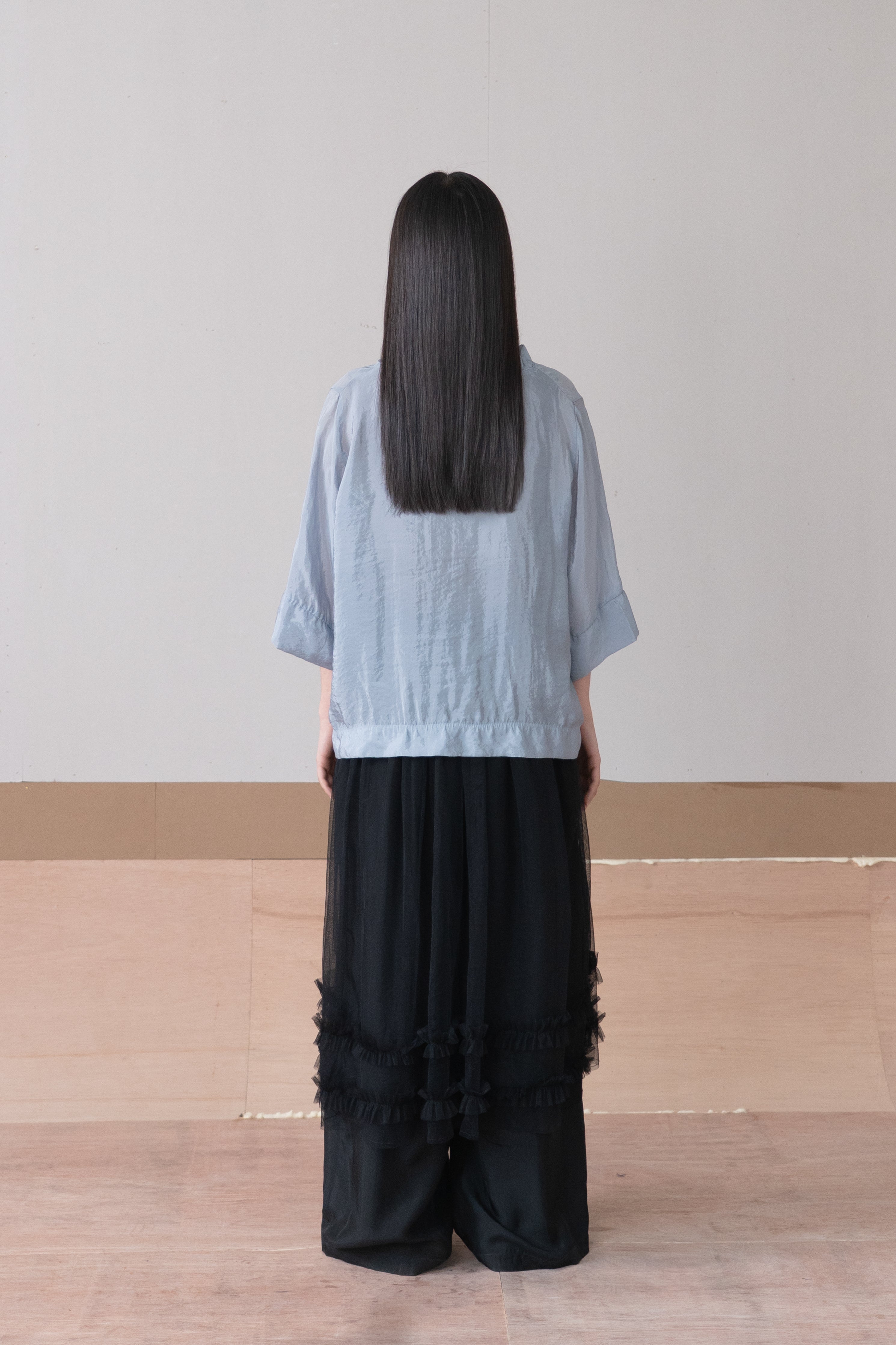 front frill line pants