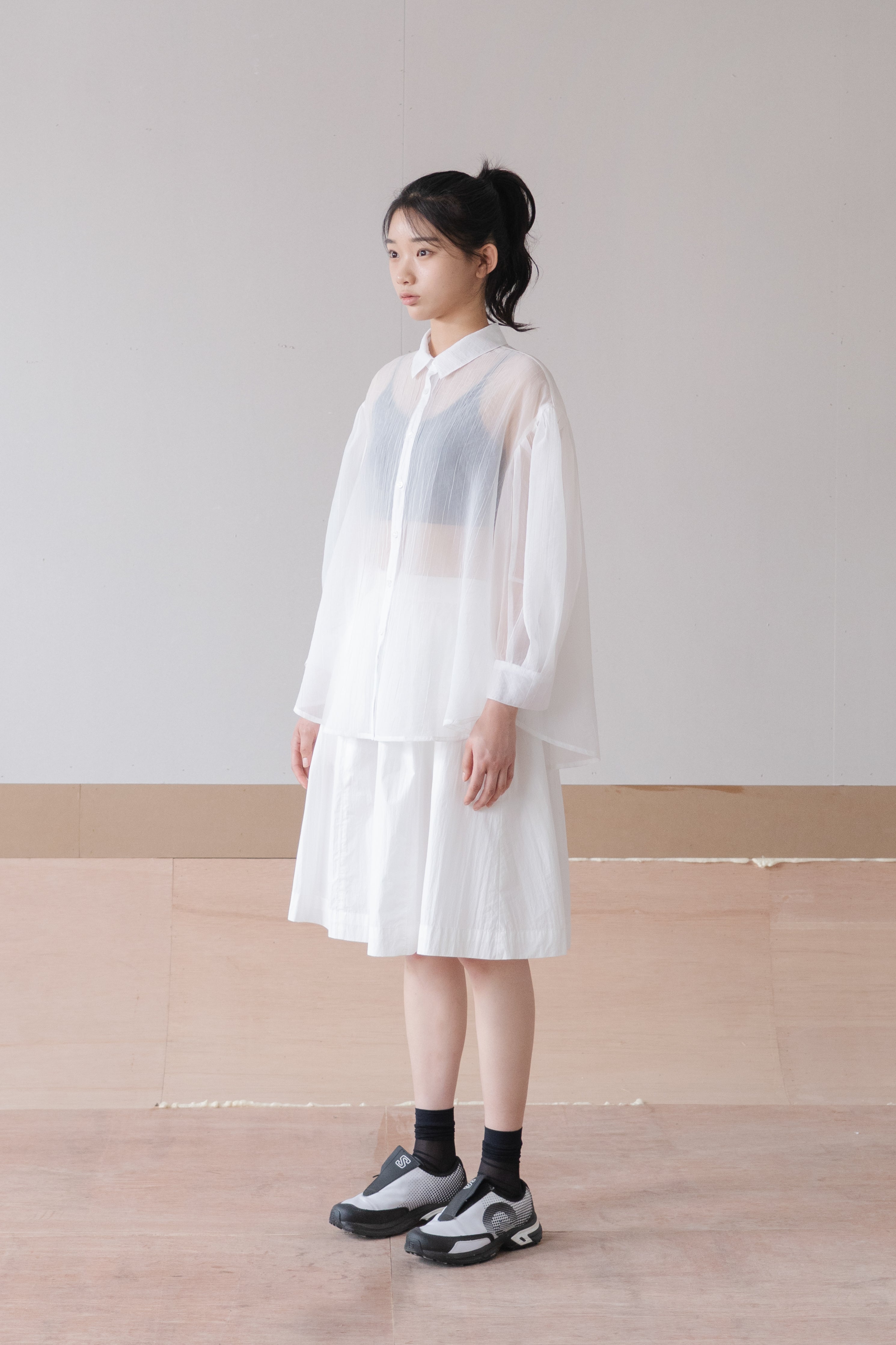 full sleeve sheer shirt