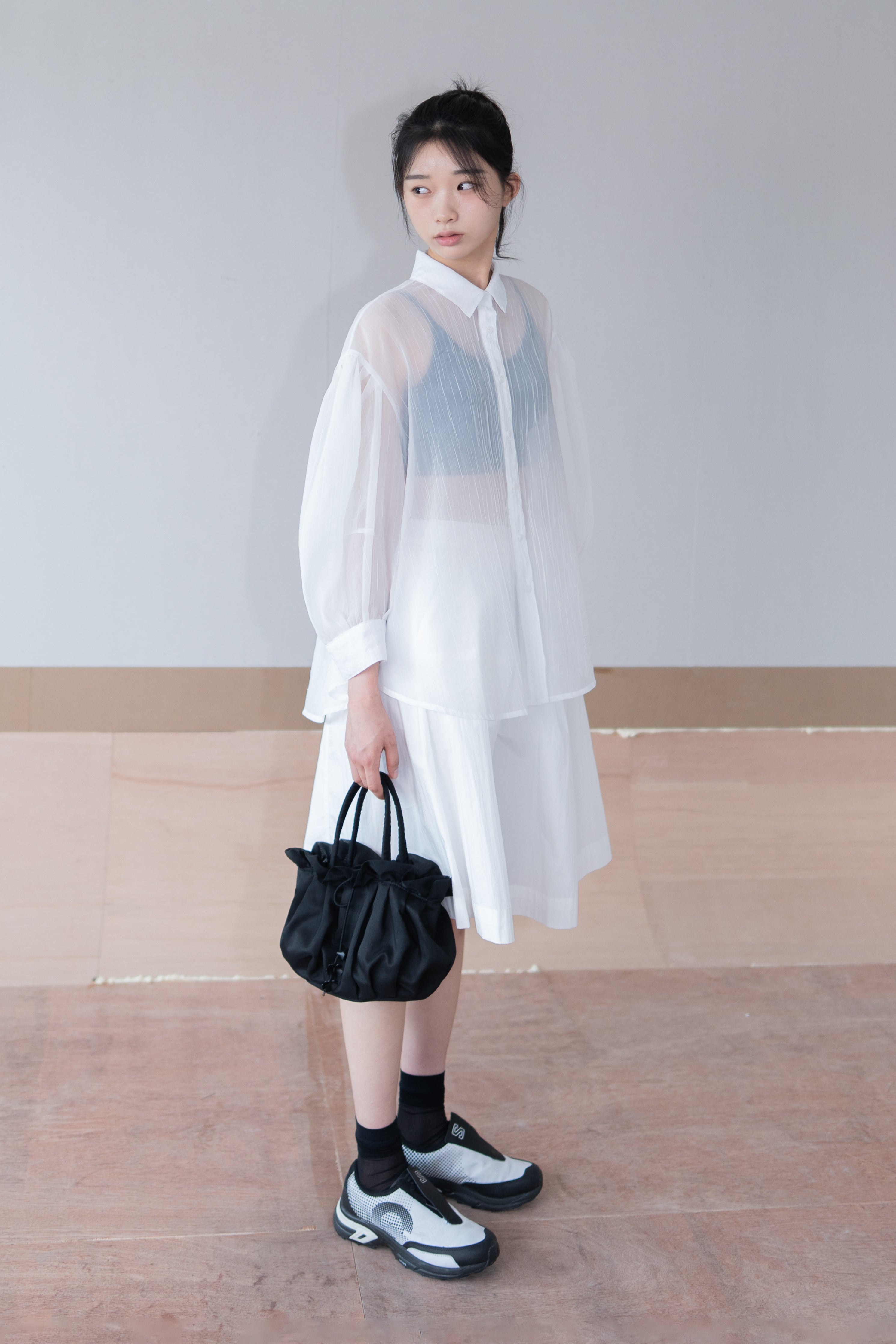 full sleeve sheer shirt
