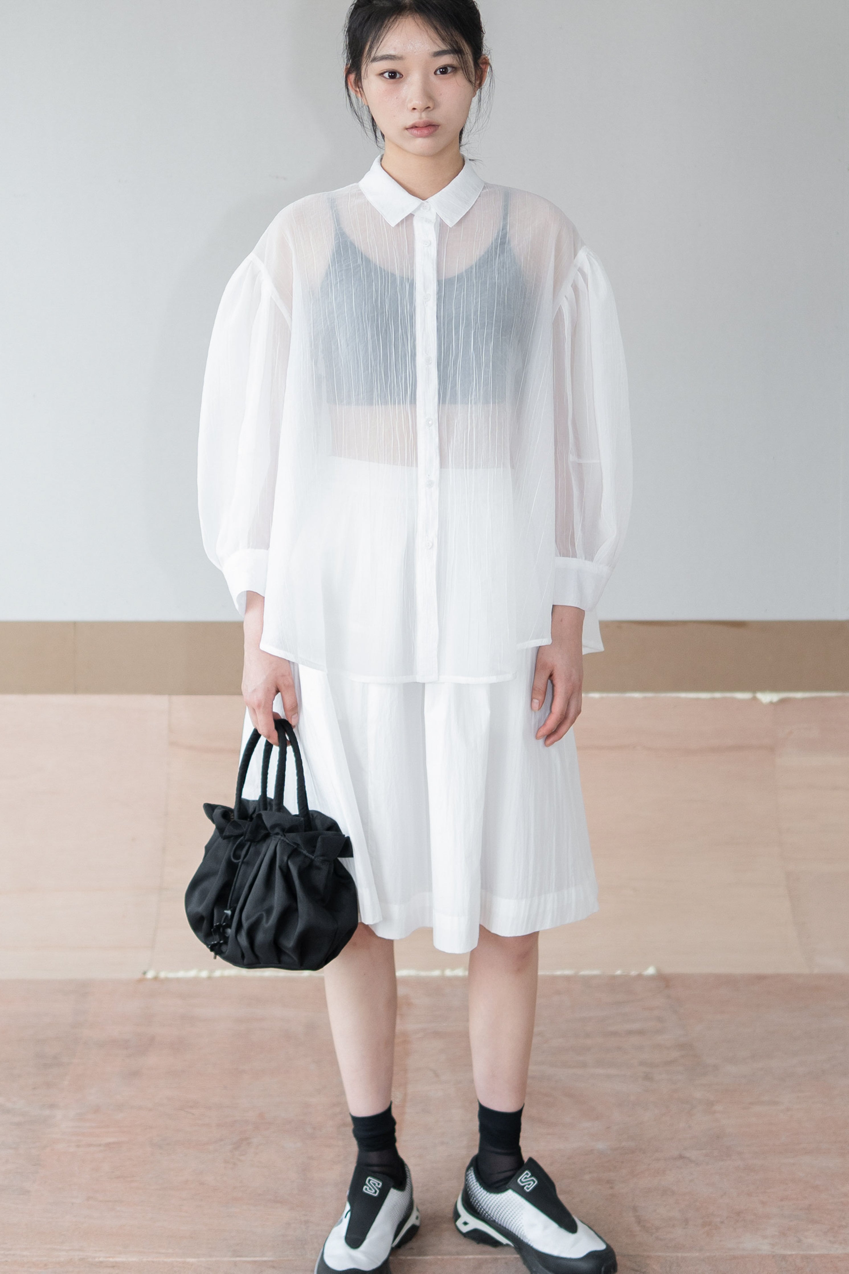 full sleeve sheer shirt