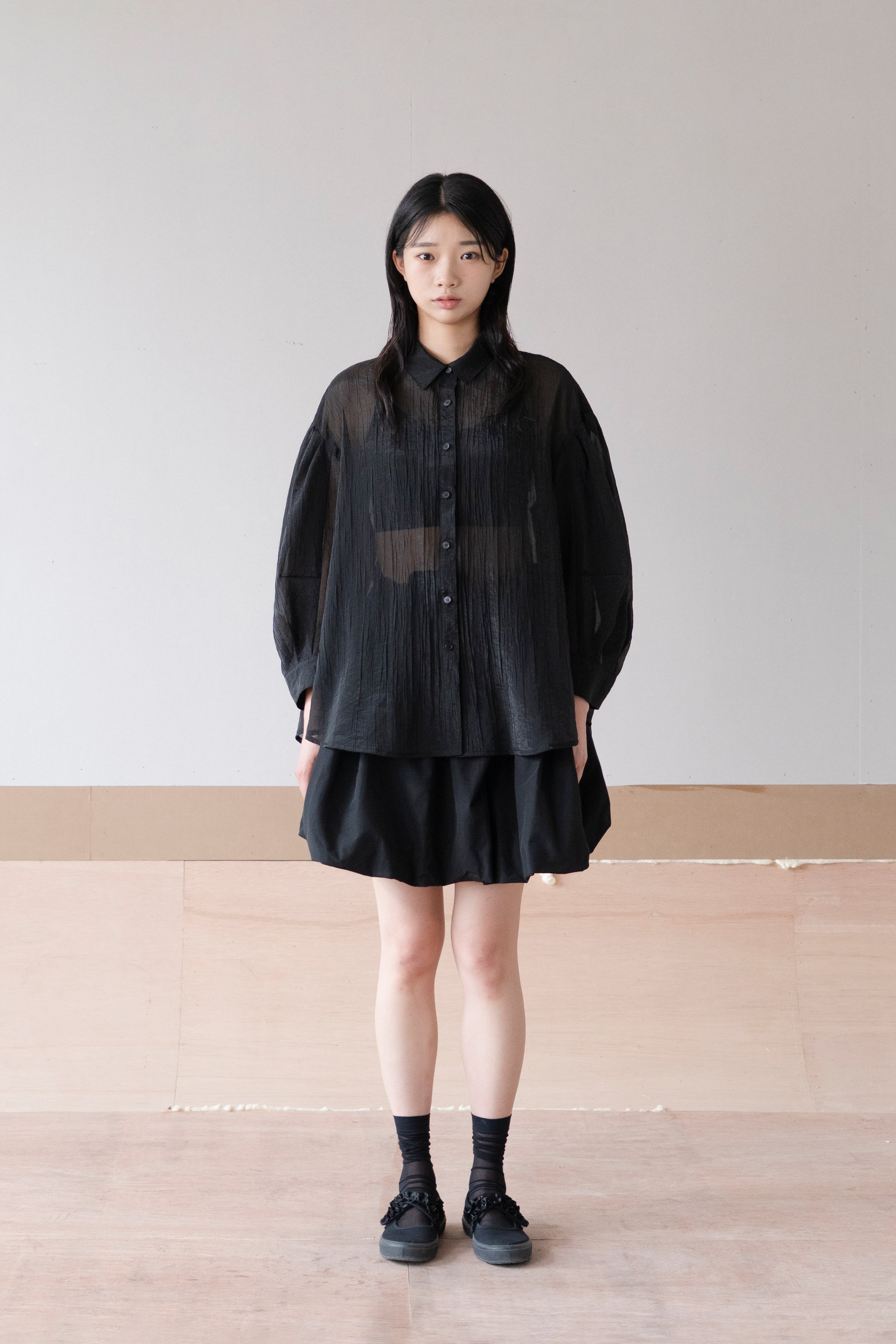 full sleeve sheer shirt