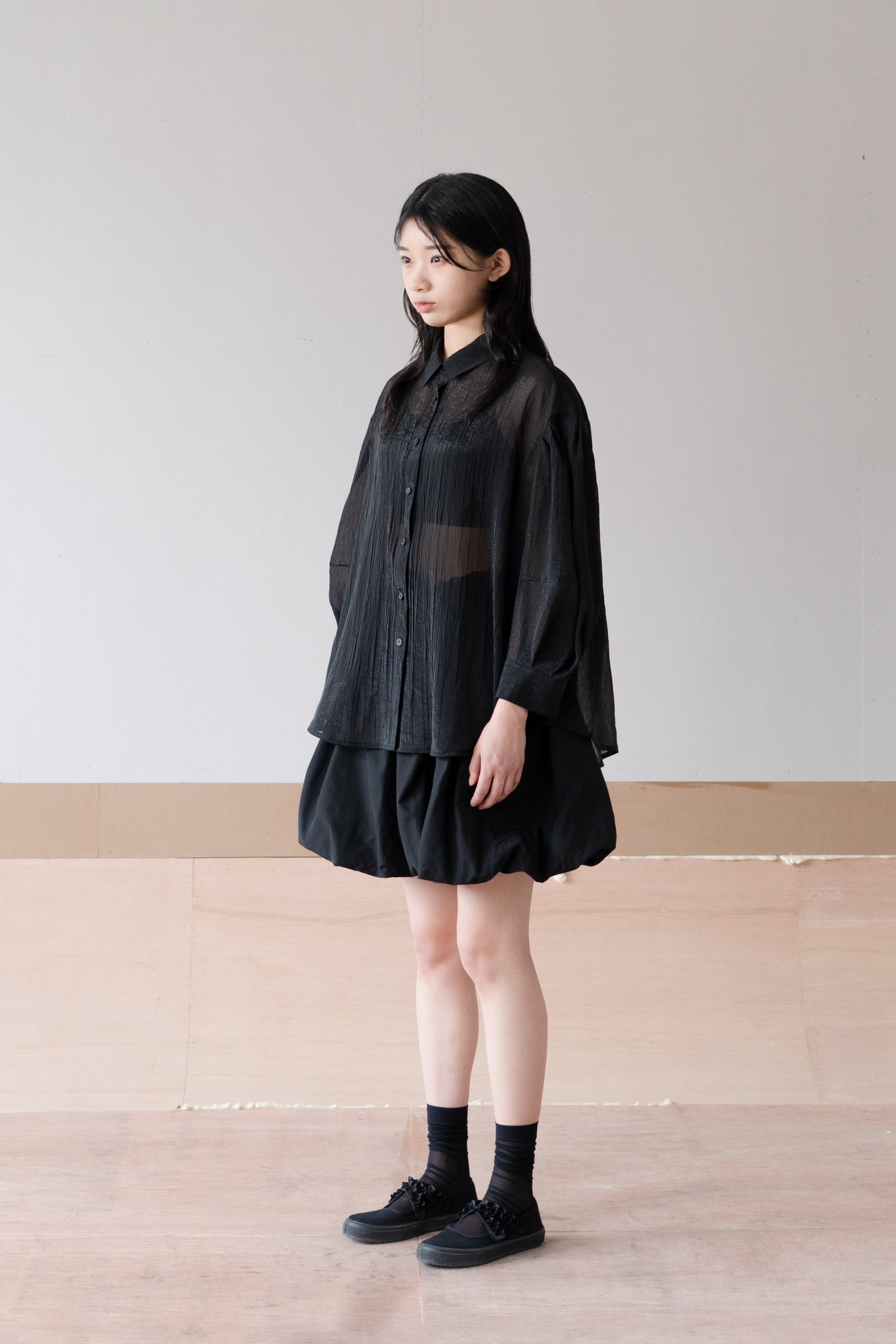 full sleeve sheer shirt