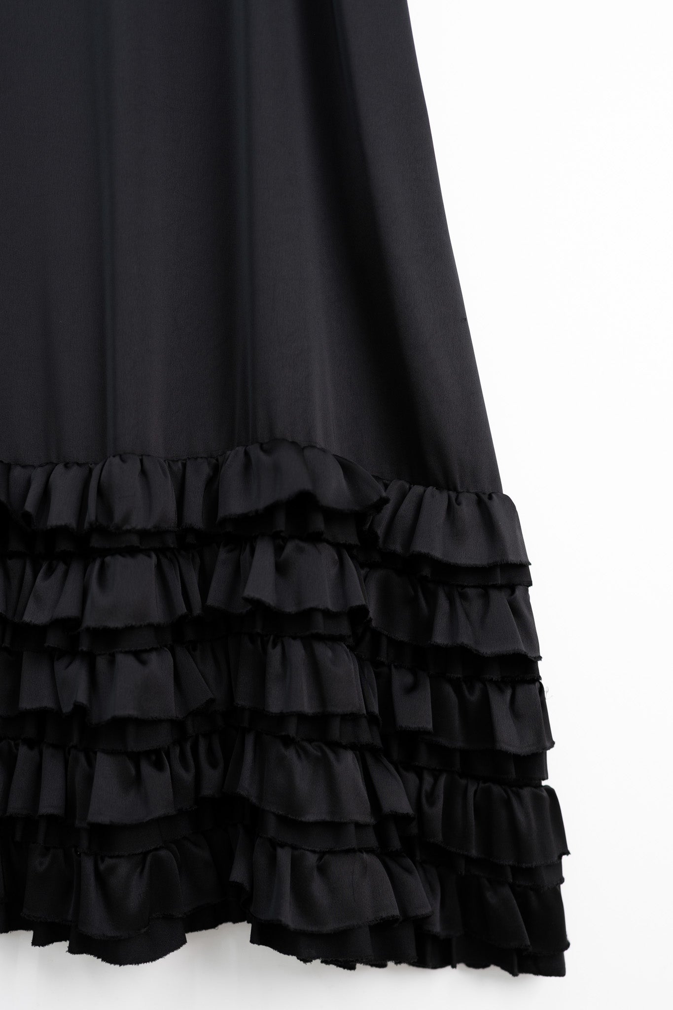 glossy ruffle dress