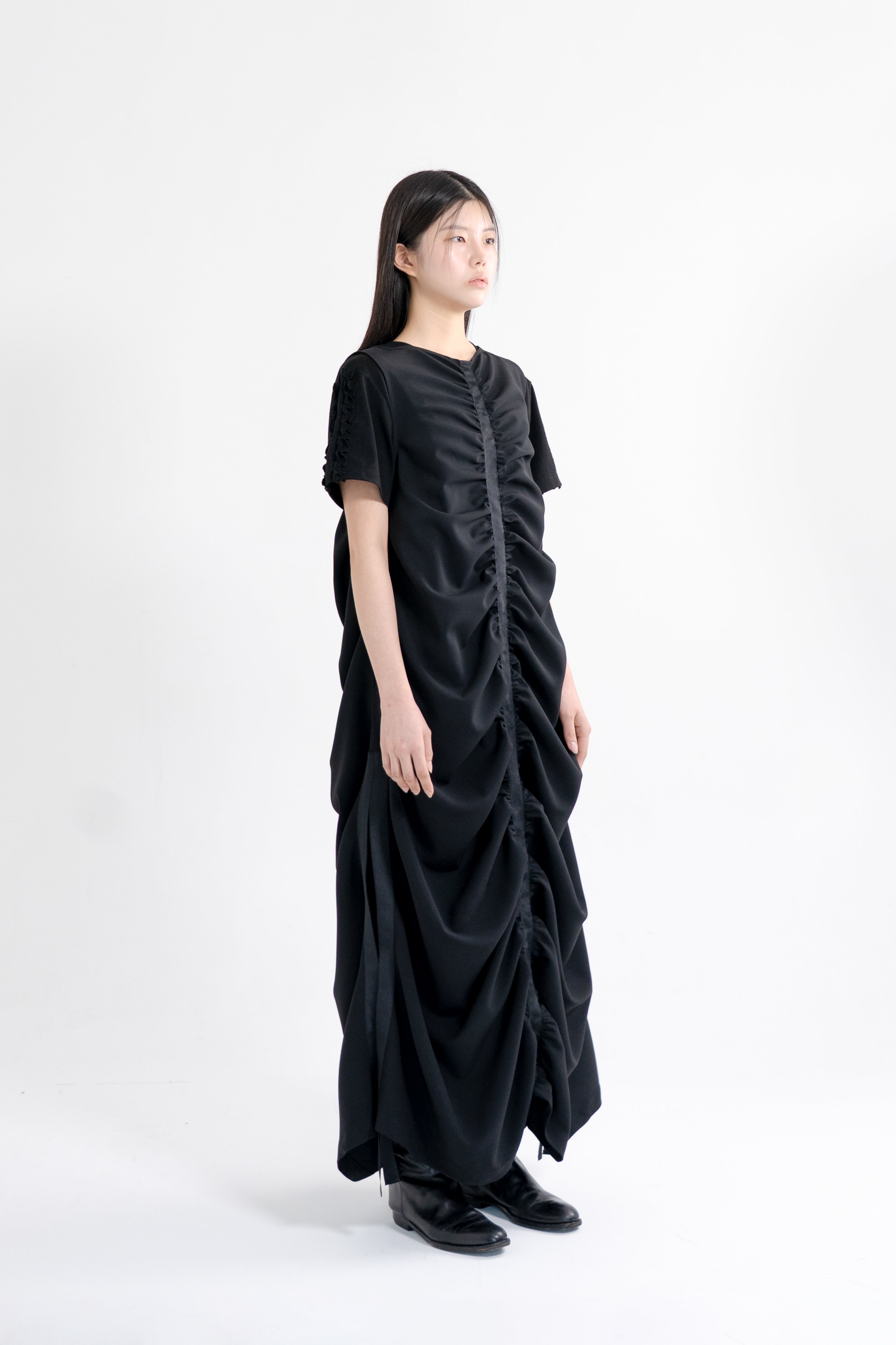 half sleeve frill t shirt