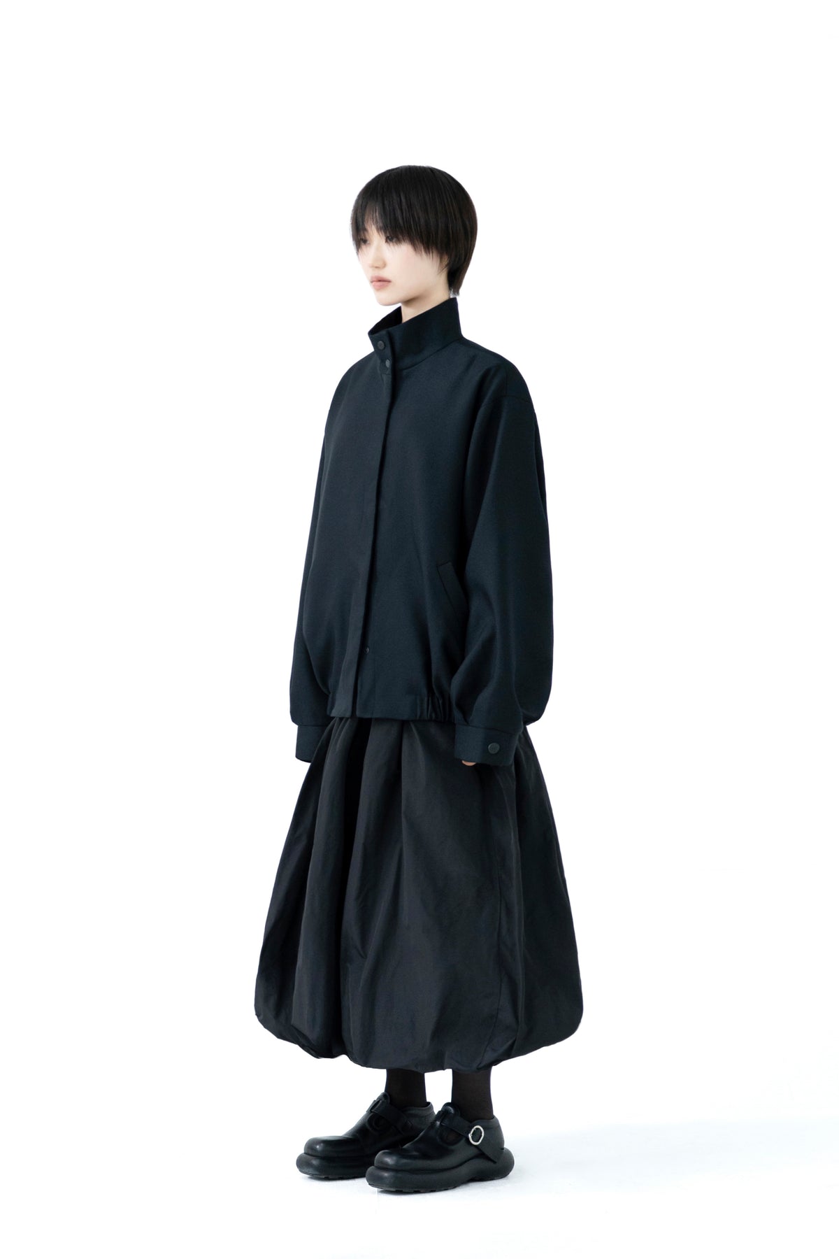 high neck blouson