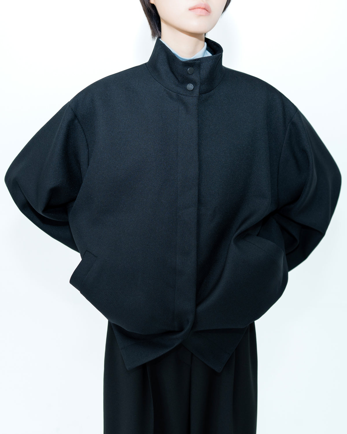 high neck blouson