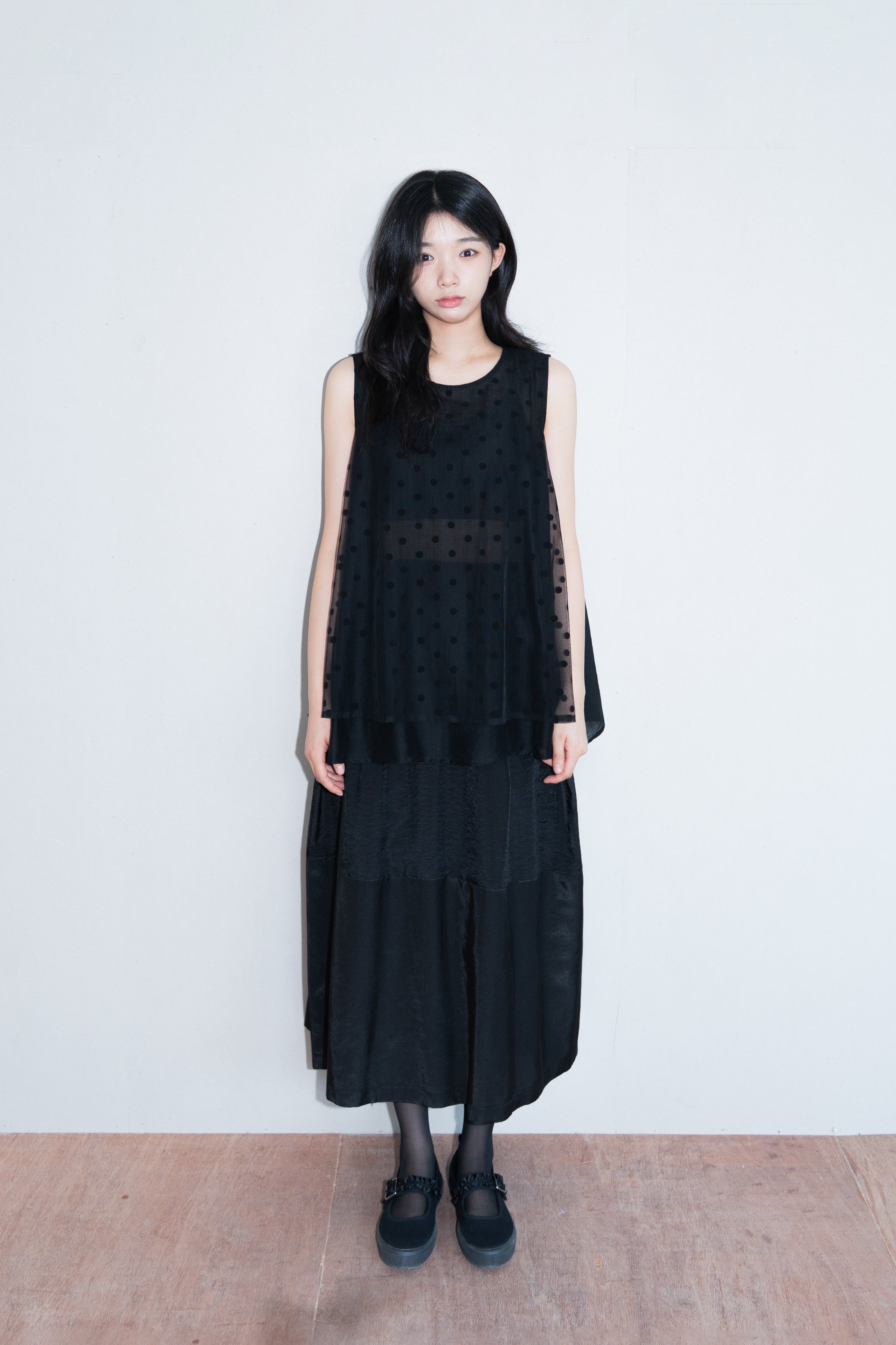 layered dot vest