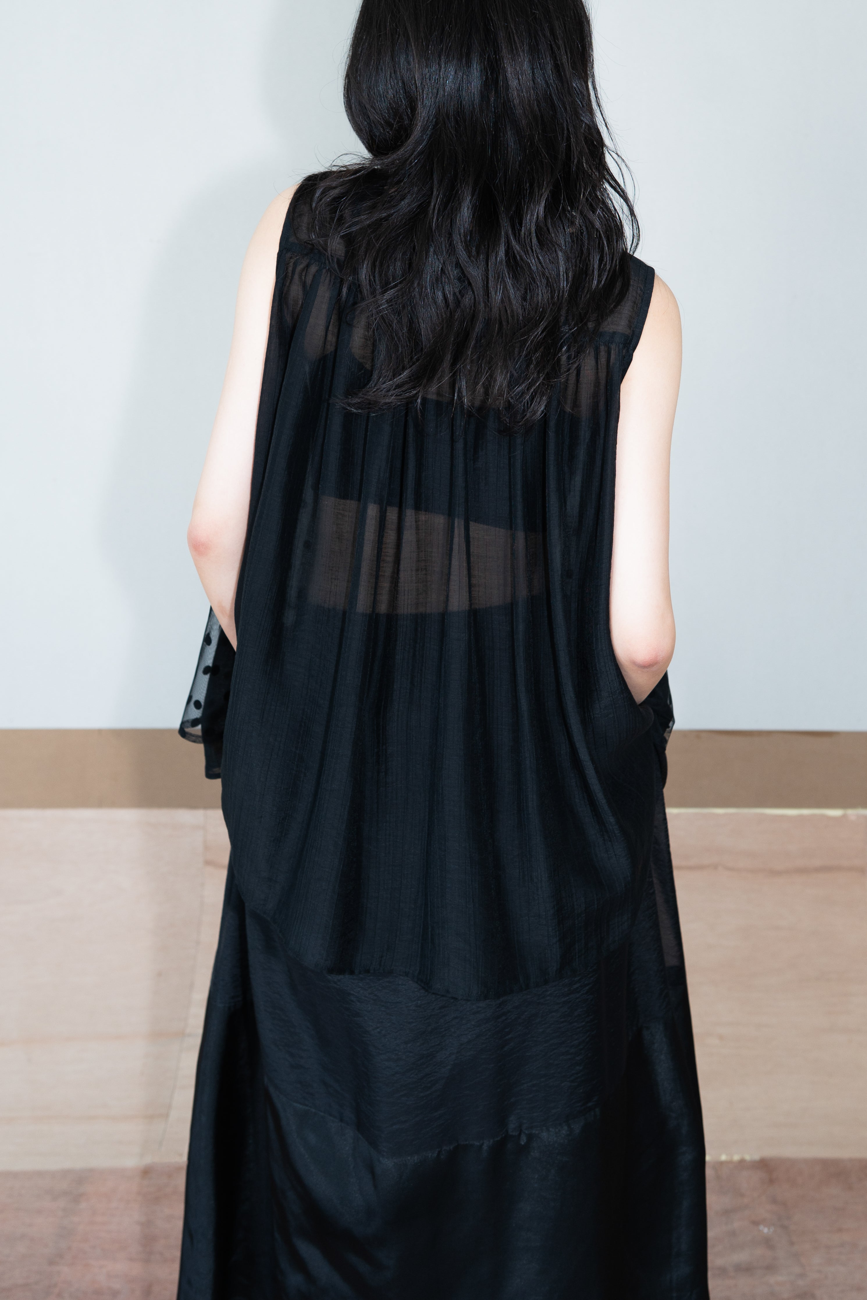 layered dot vest