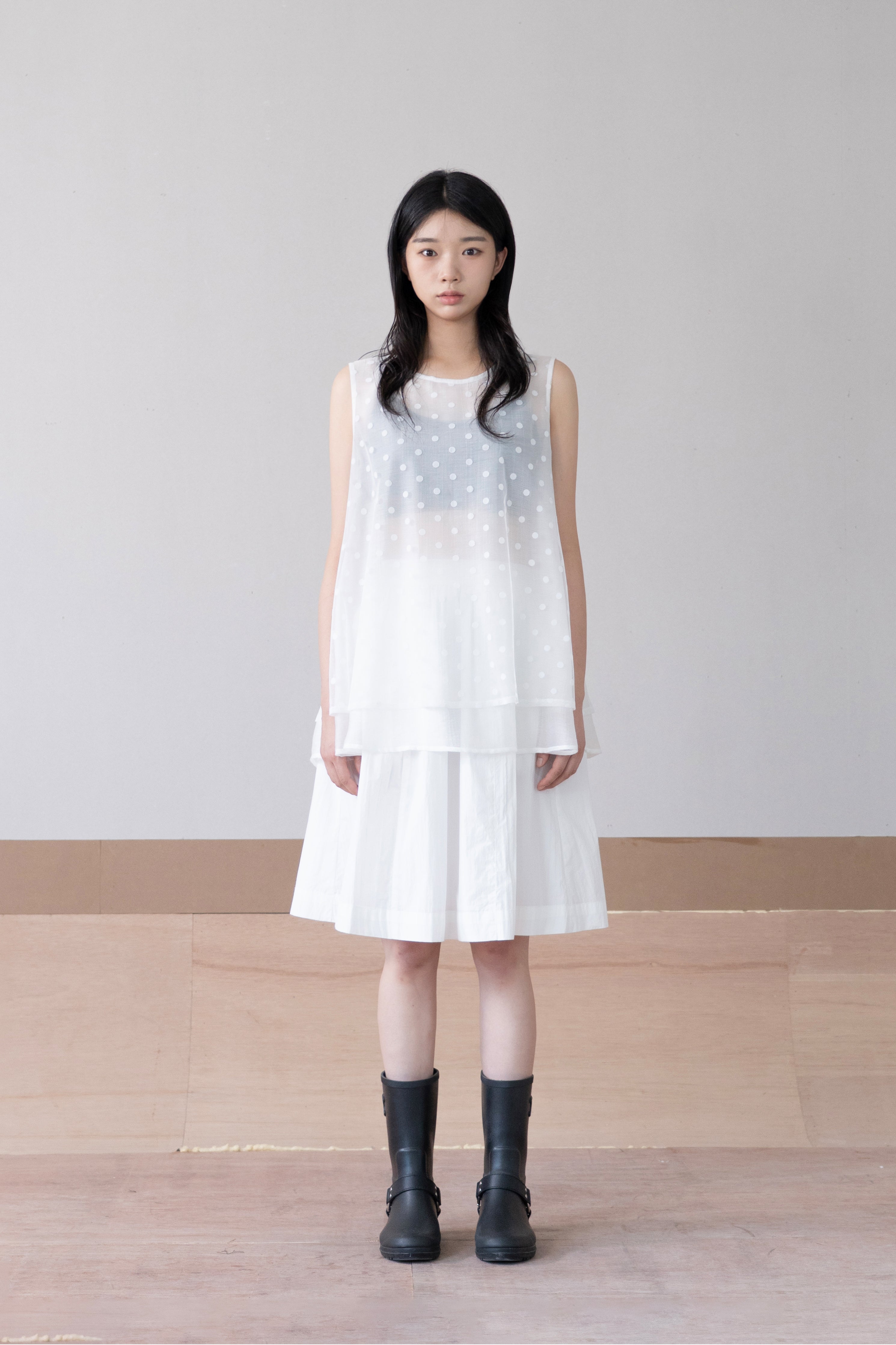 layered dot vest