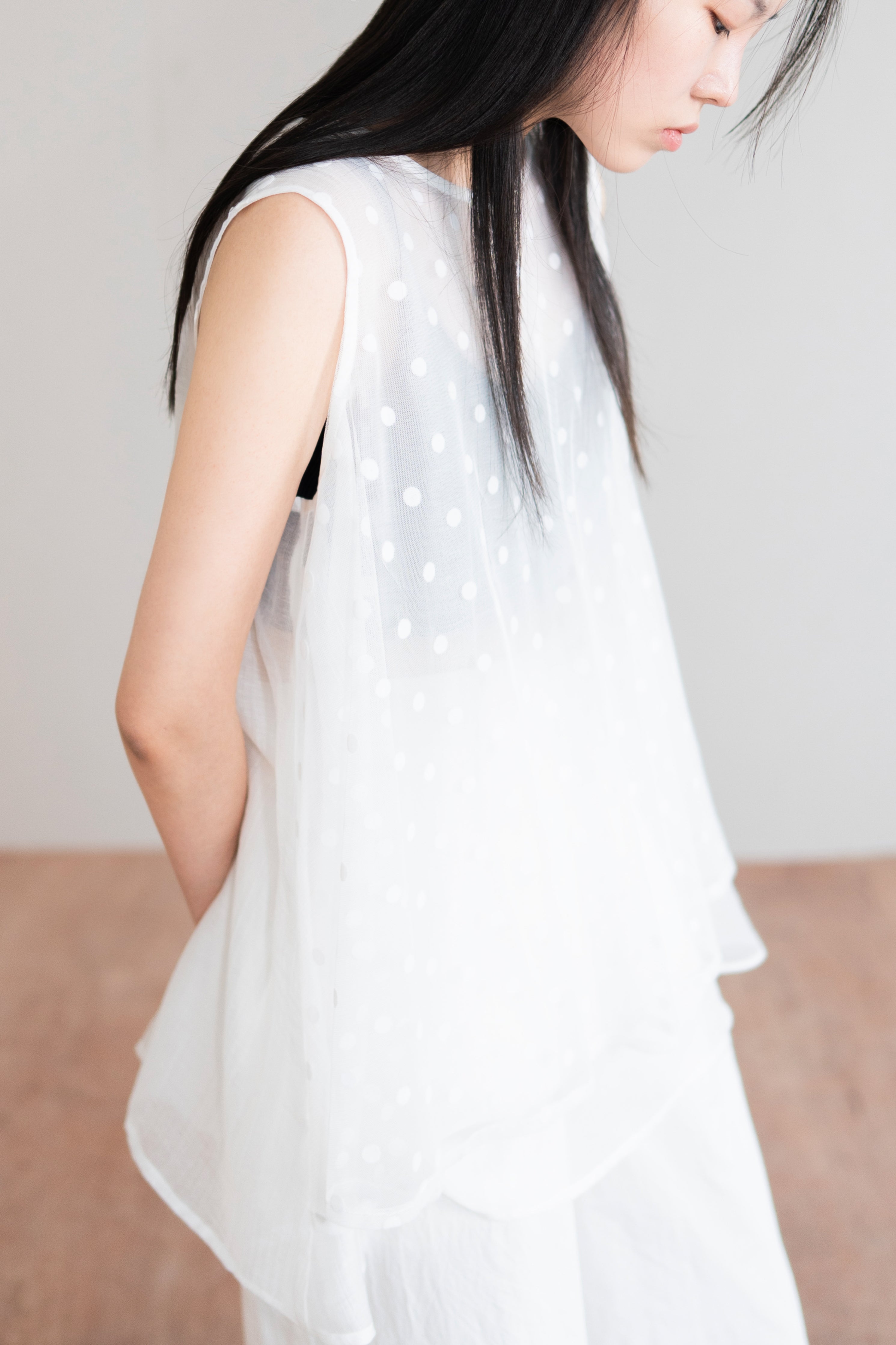 layered dot vest