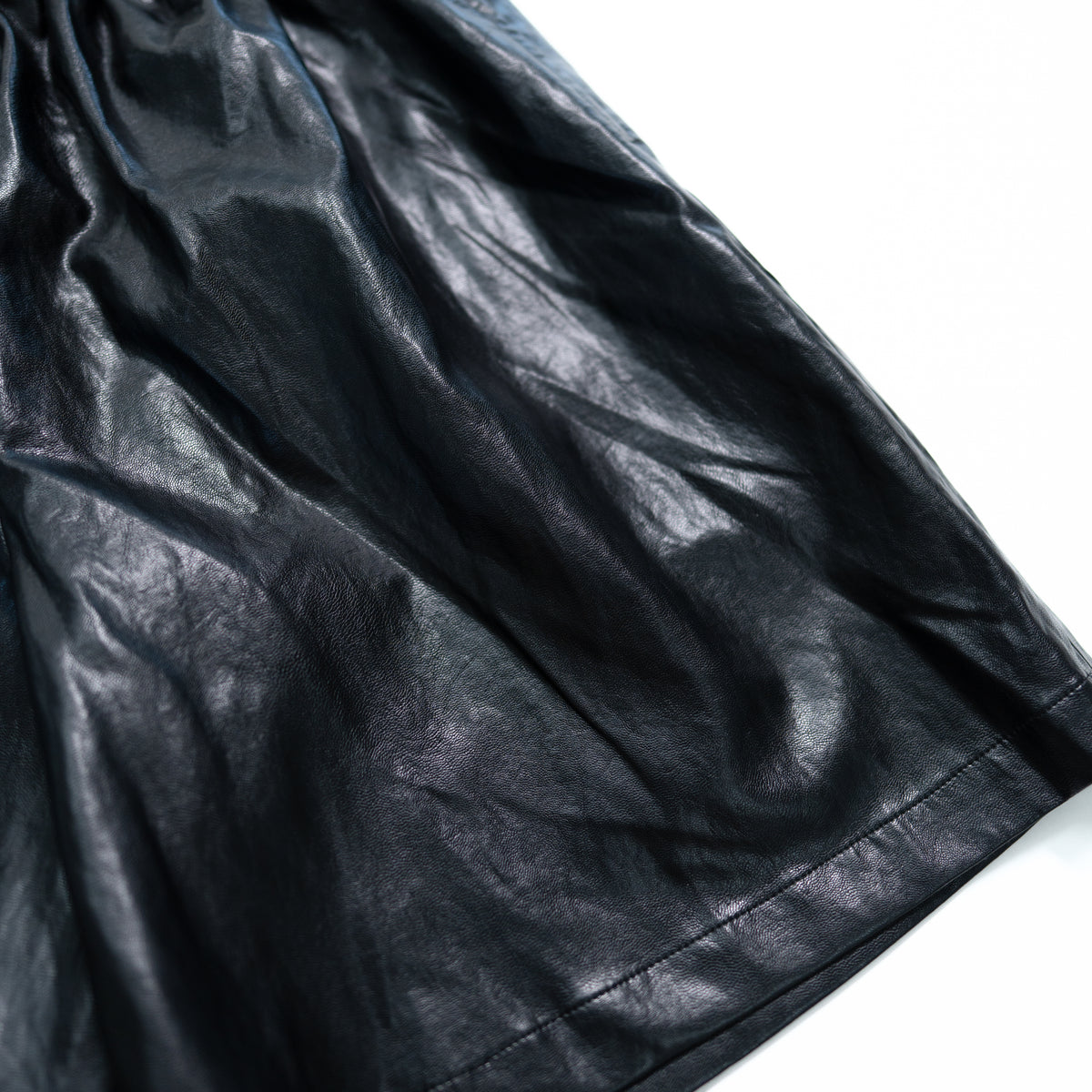 leather short pants