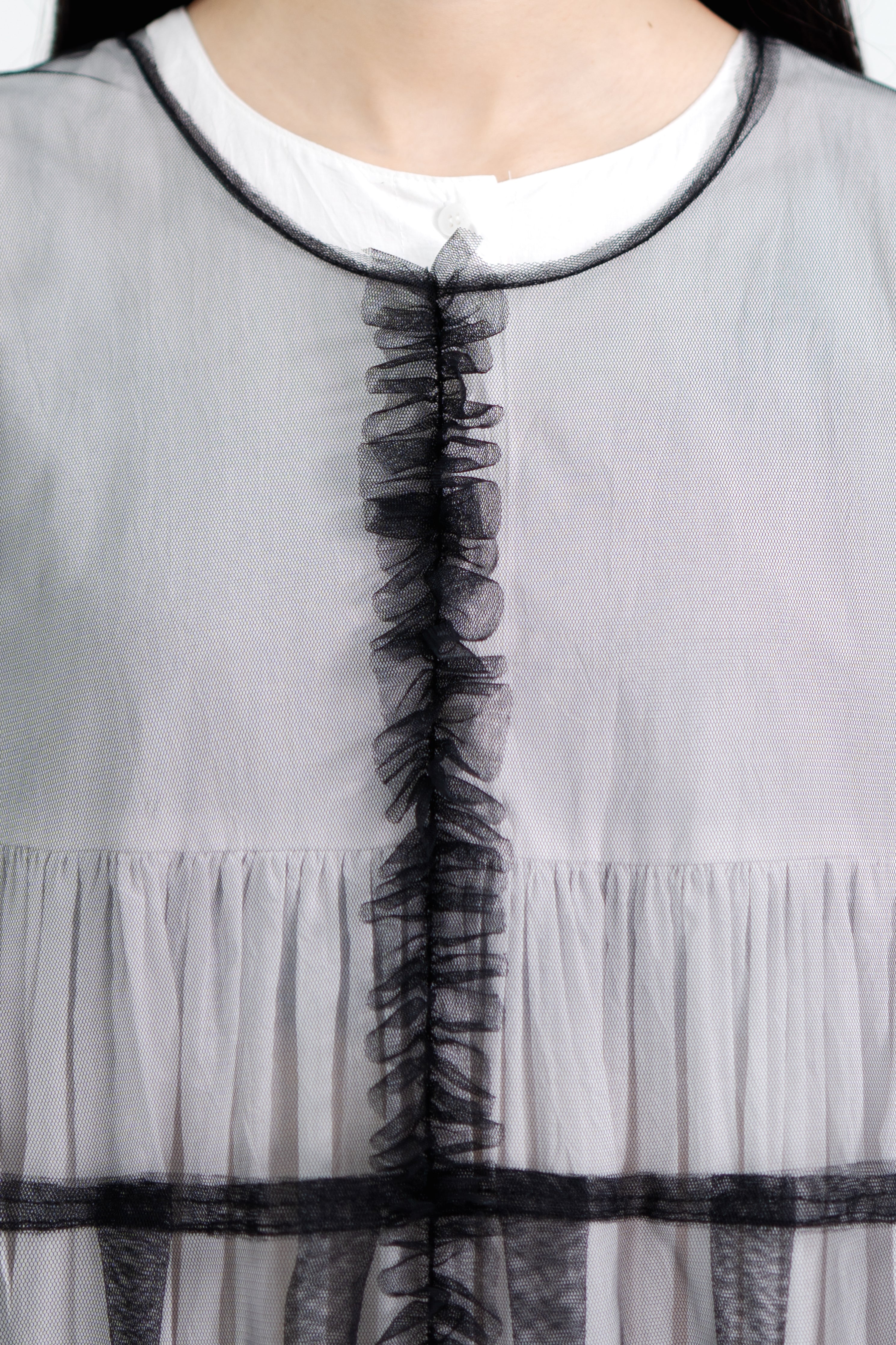 mesh frill vest