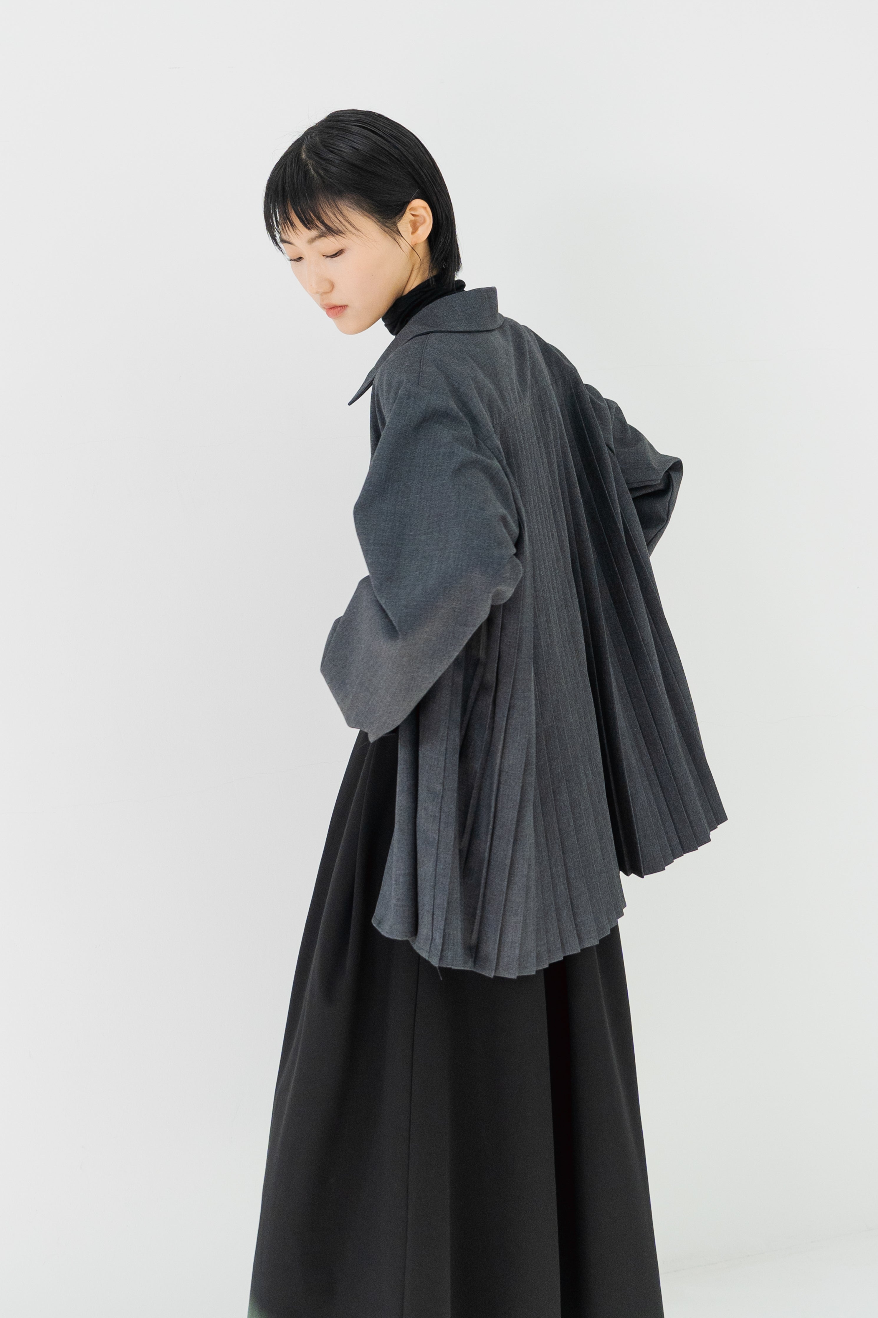 mild wool pleats shirt